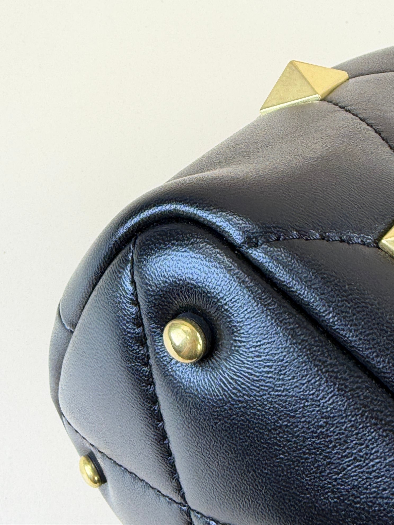 Valentino black small roman Stud top handle