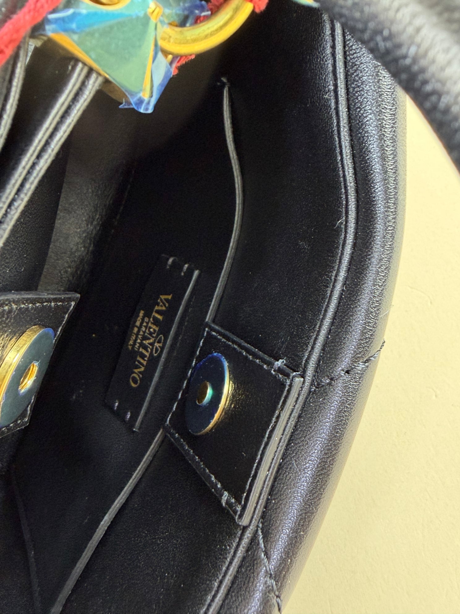 Valentino black small roman Stud top handle