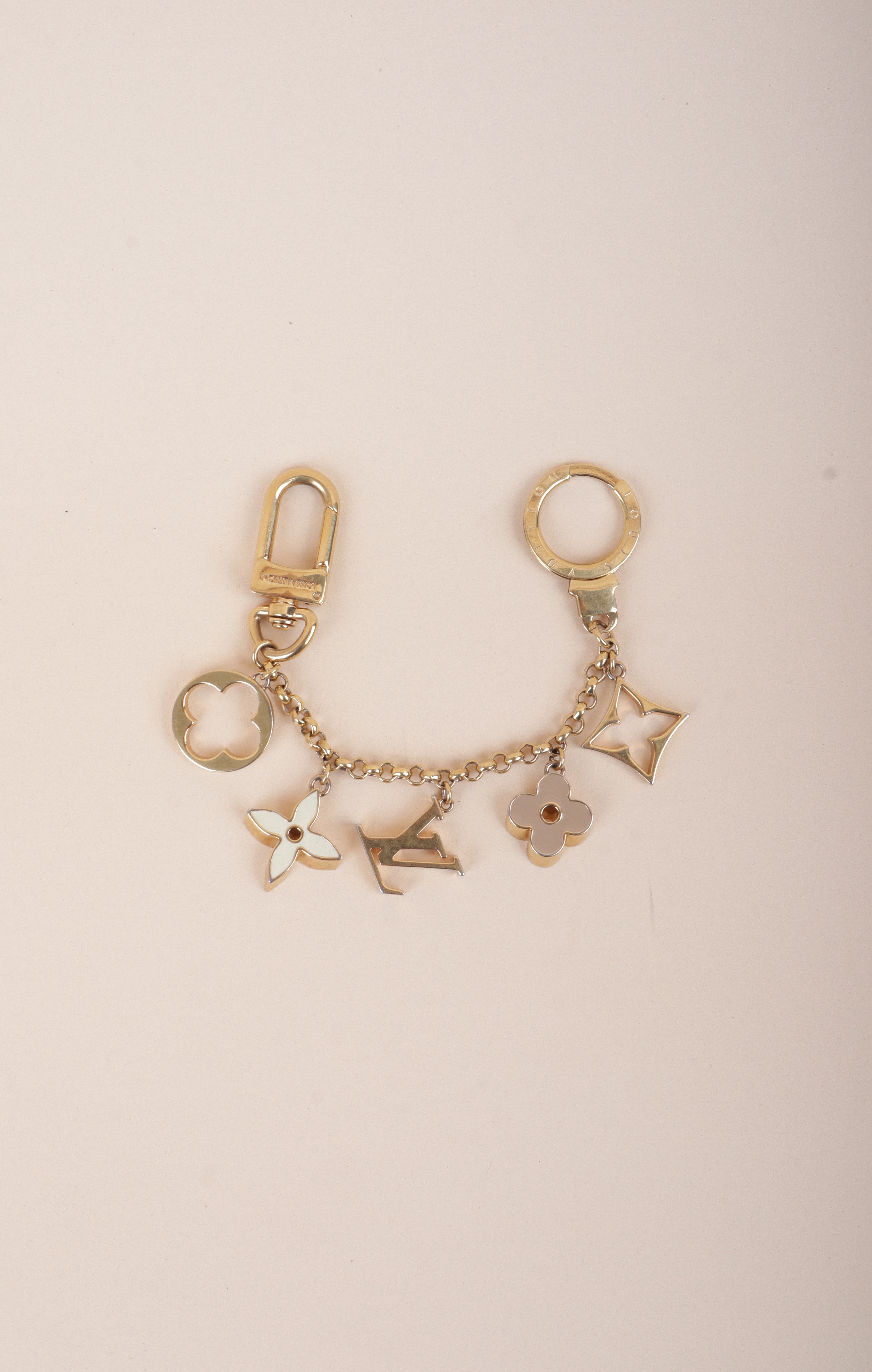 Louis Vuitton Gold Fleur De Monogram Bag Charm Chain
