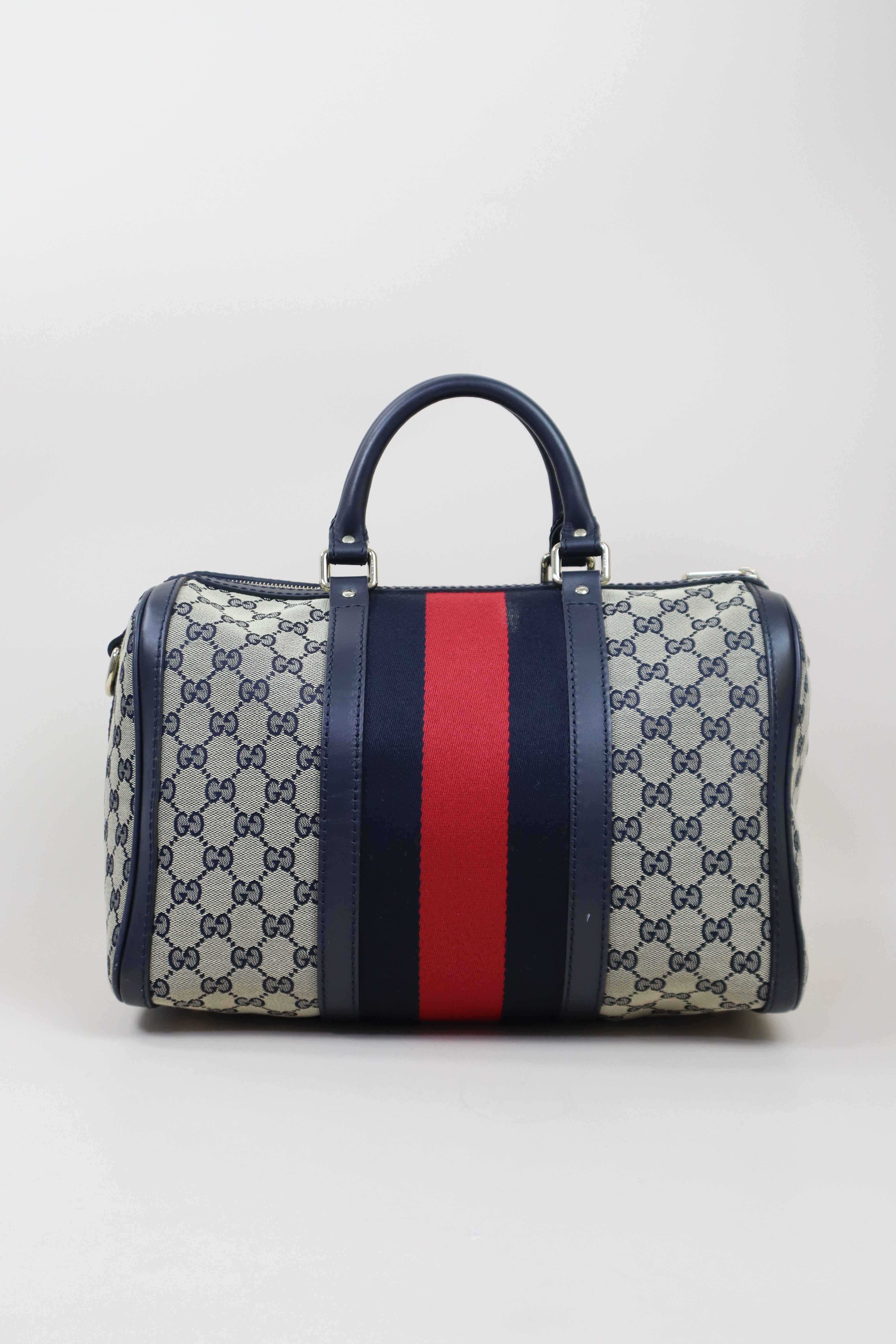 Gucci Bicolor Boston Top Handle Ophidia Medium Bag