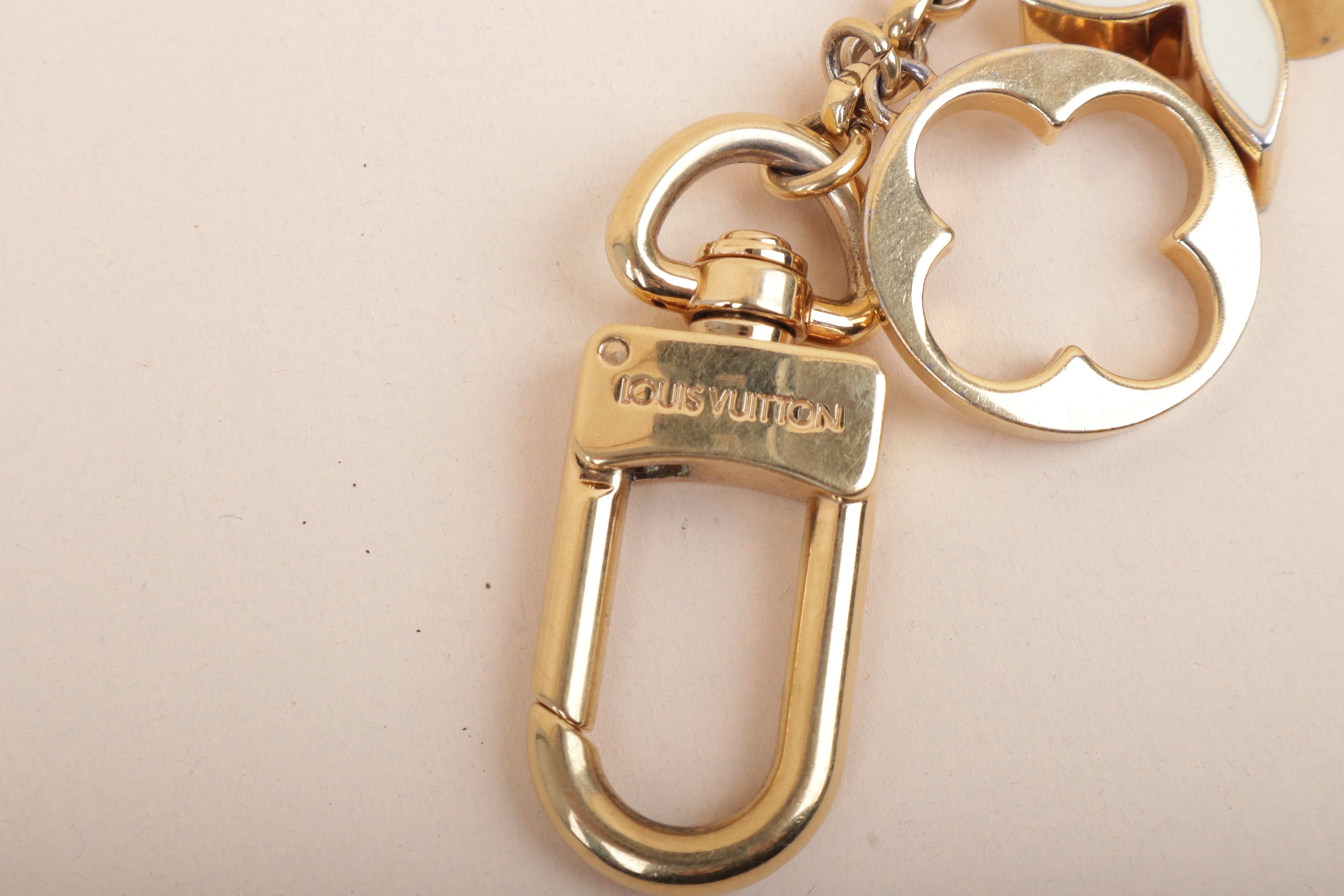 Louis Vuitton Gold Fleur De Monogram Bag Charm Chain