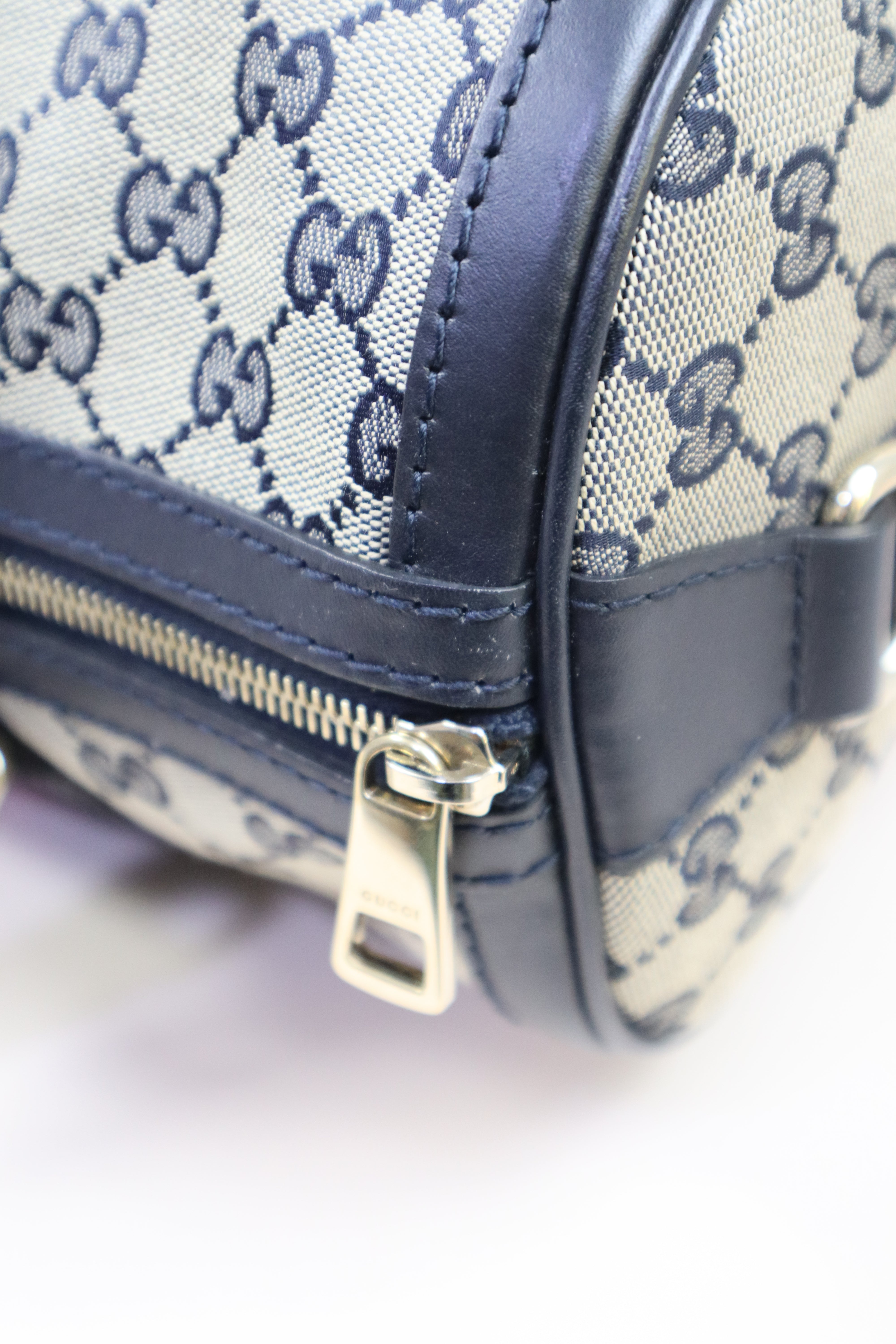 Gucci Bicolor Boston Top Handle Ophidia Medium Bag