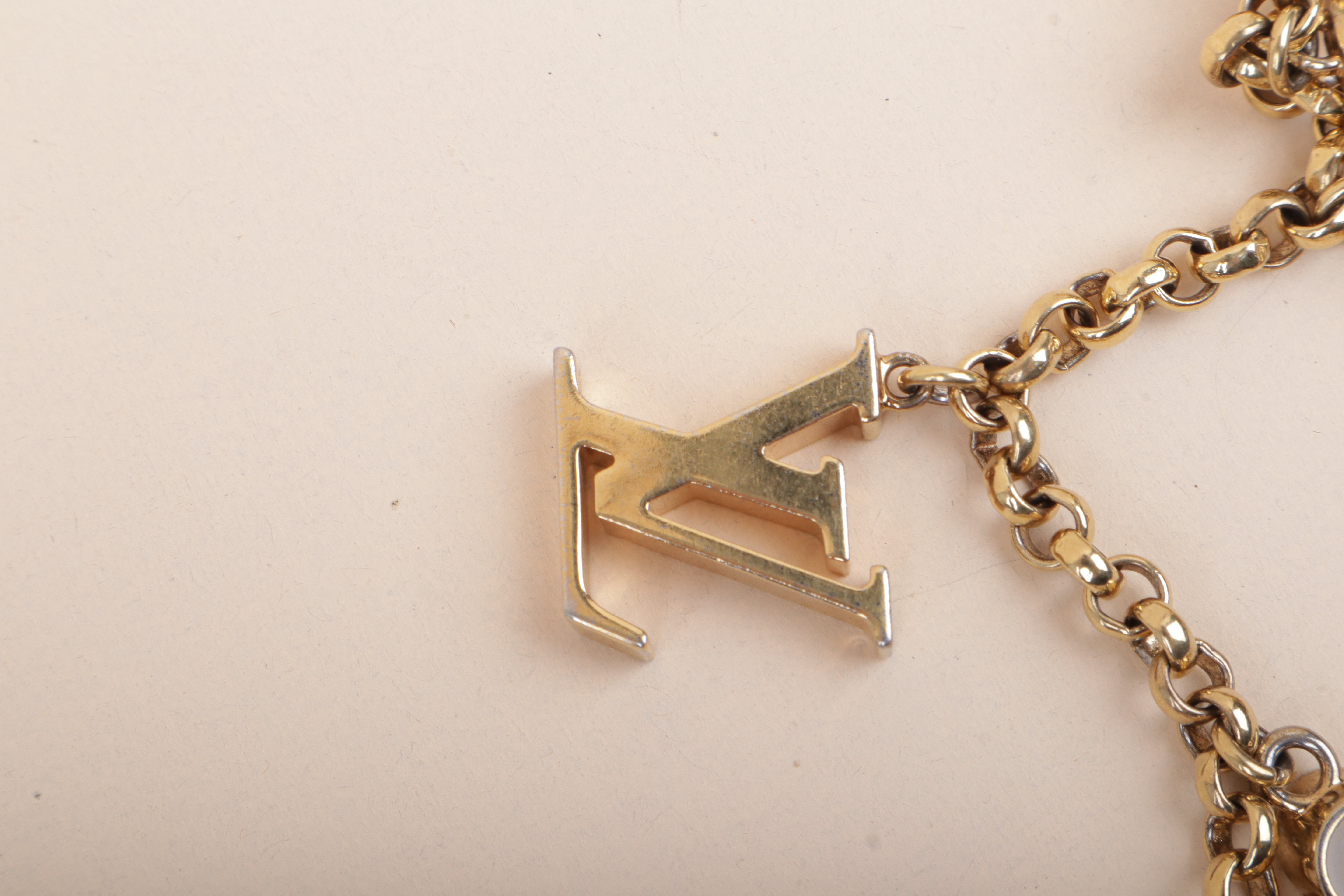 Louis Vuitton Gold Fleur De Monogram Bag Charm Chain