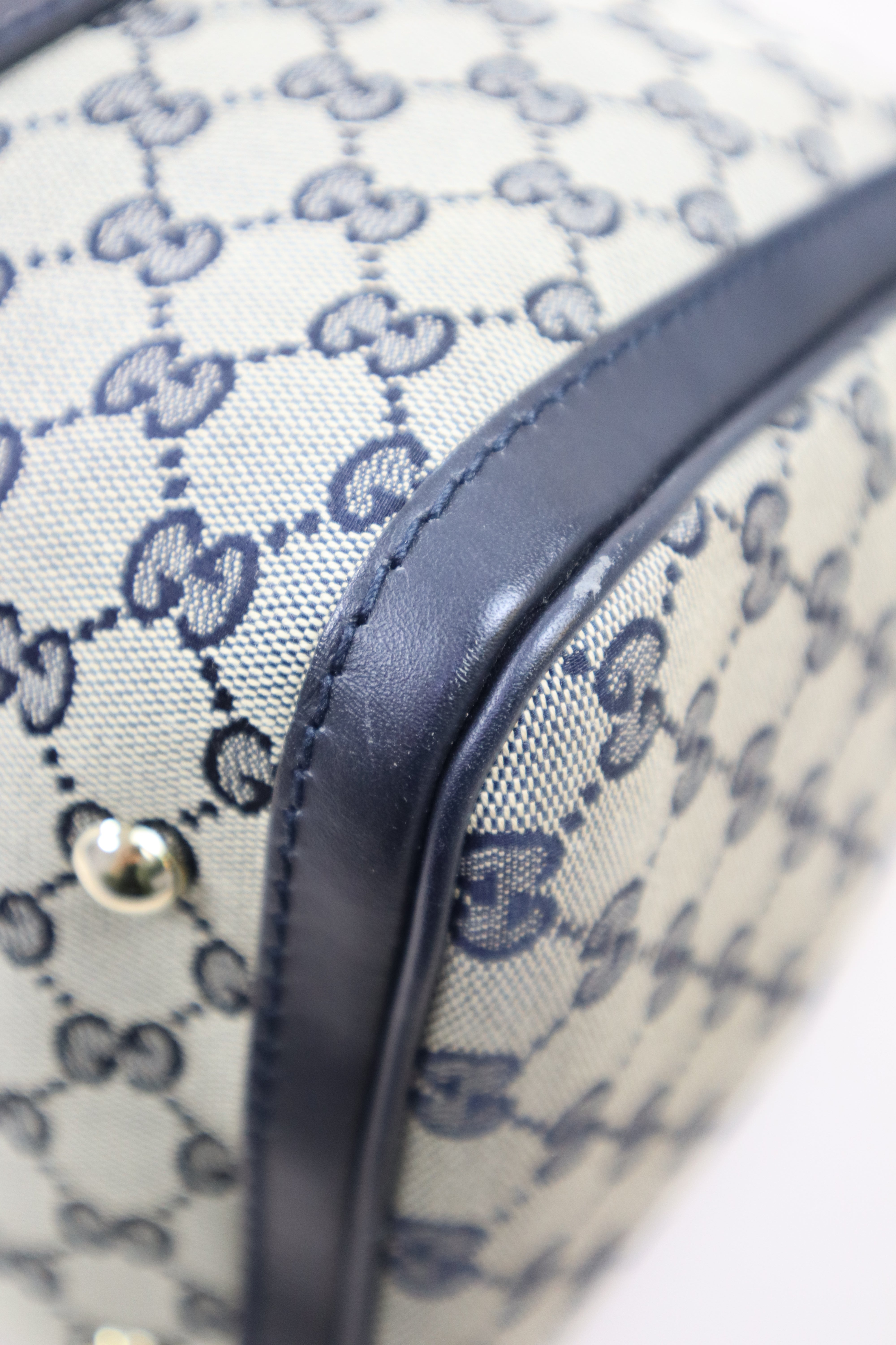 Gucci Bicolor Boston Top Handle Ophidia Medium Bag