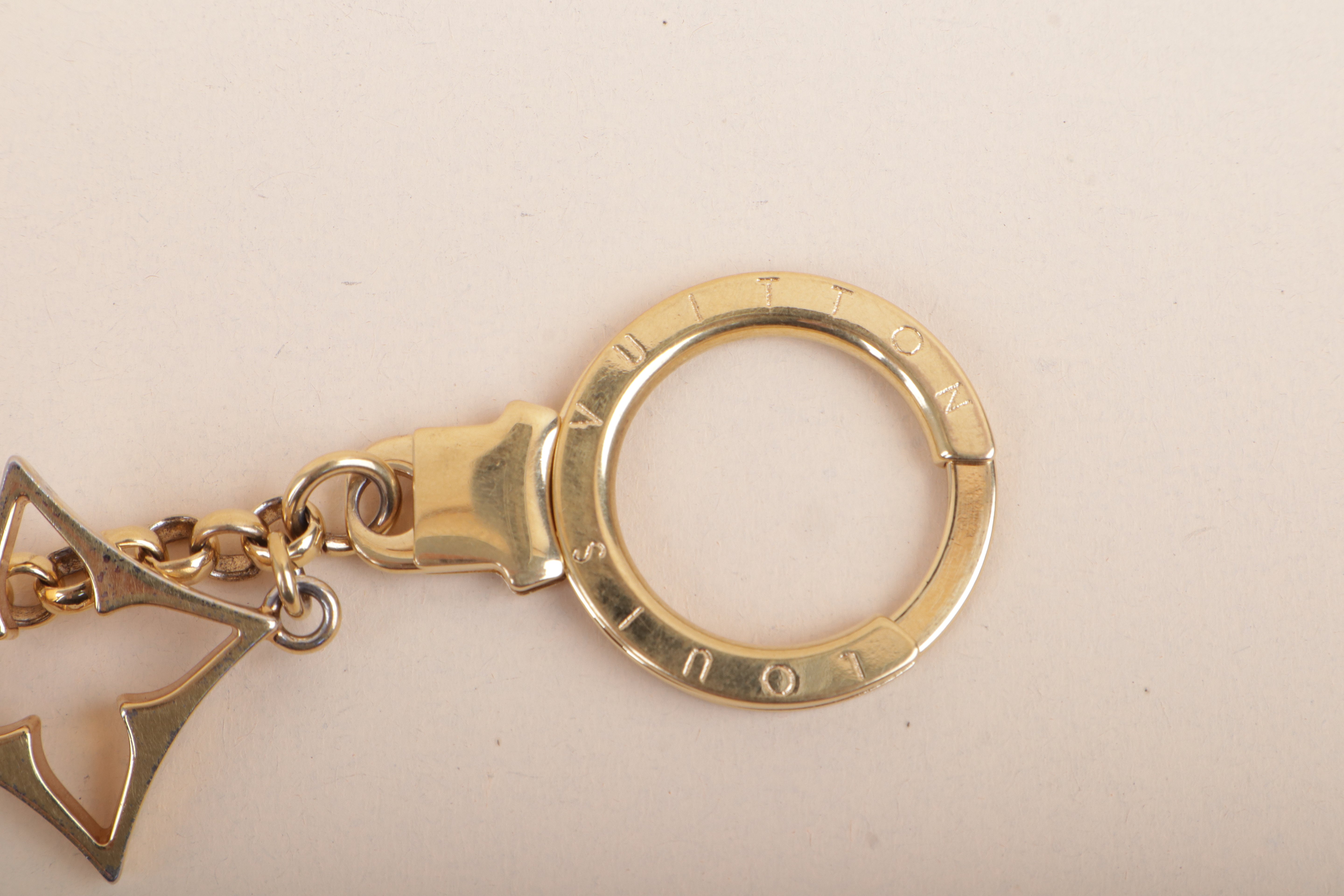 Louis Vuitton Gold Fleur De Monogram Bag Charm Chain