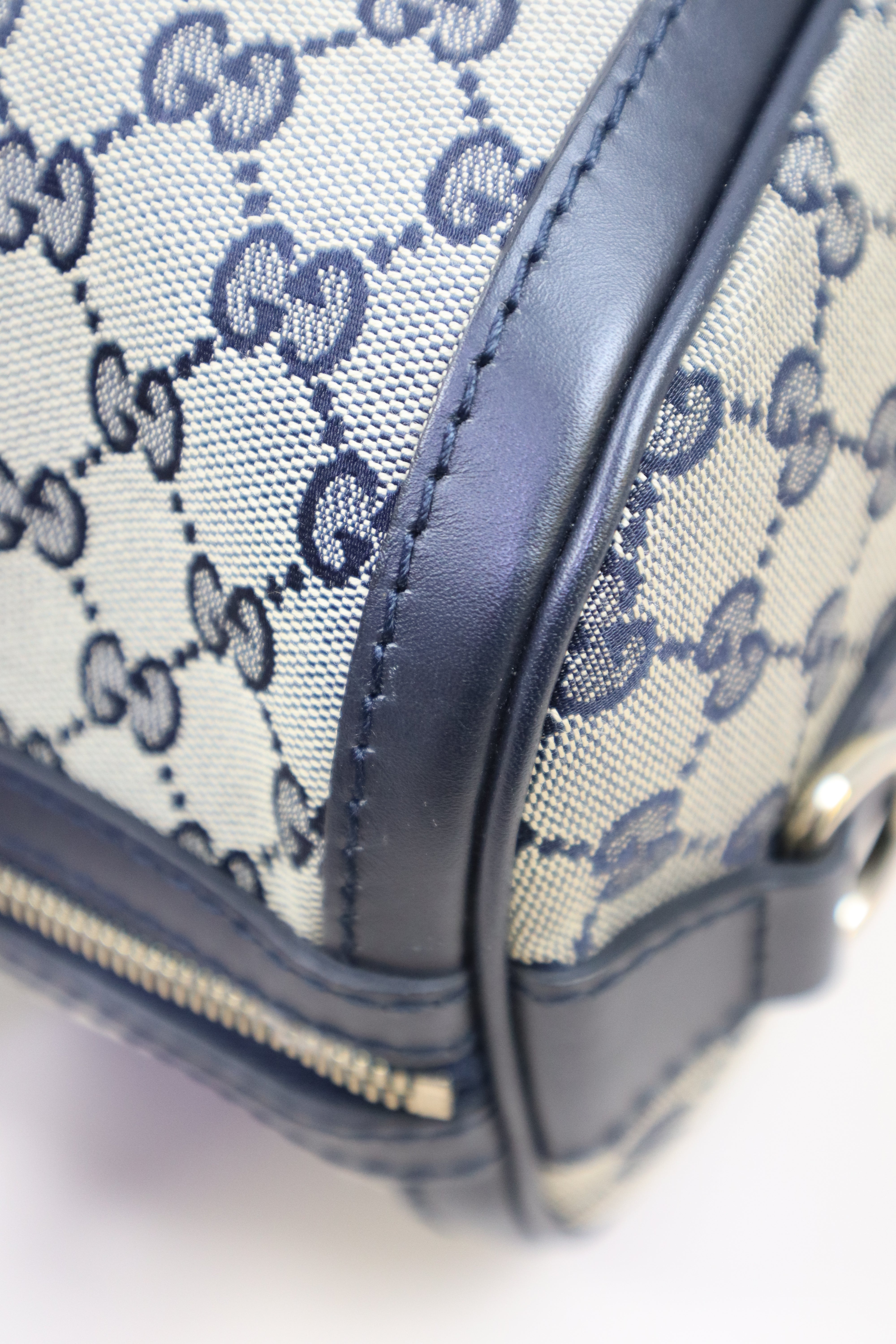 Gucci Bicolor Boston Top Handle Ophidia Medium Bag