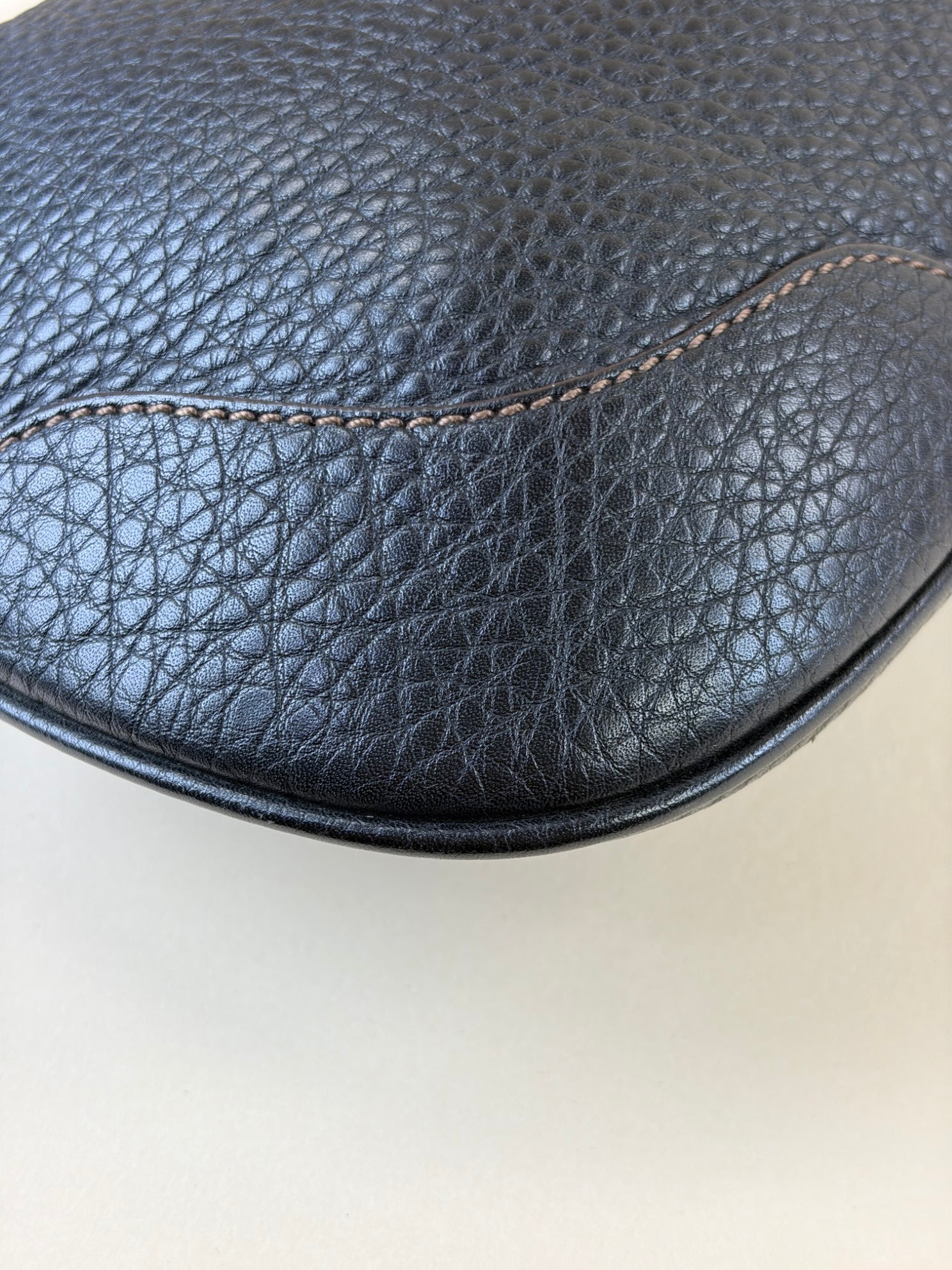 prada zip black shoulder hobo bag