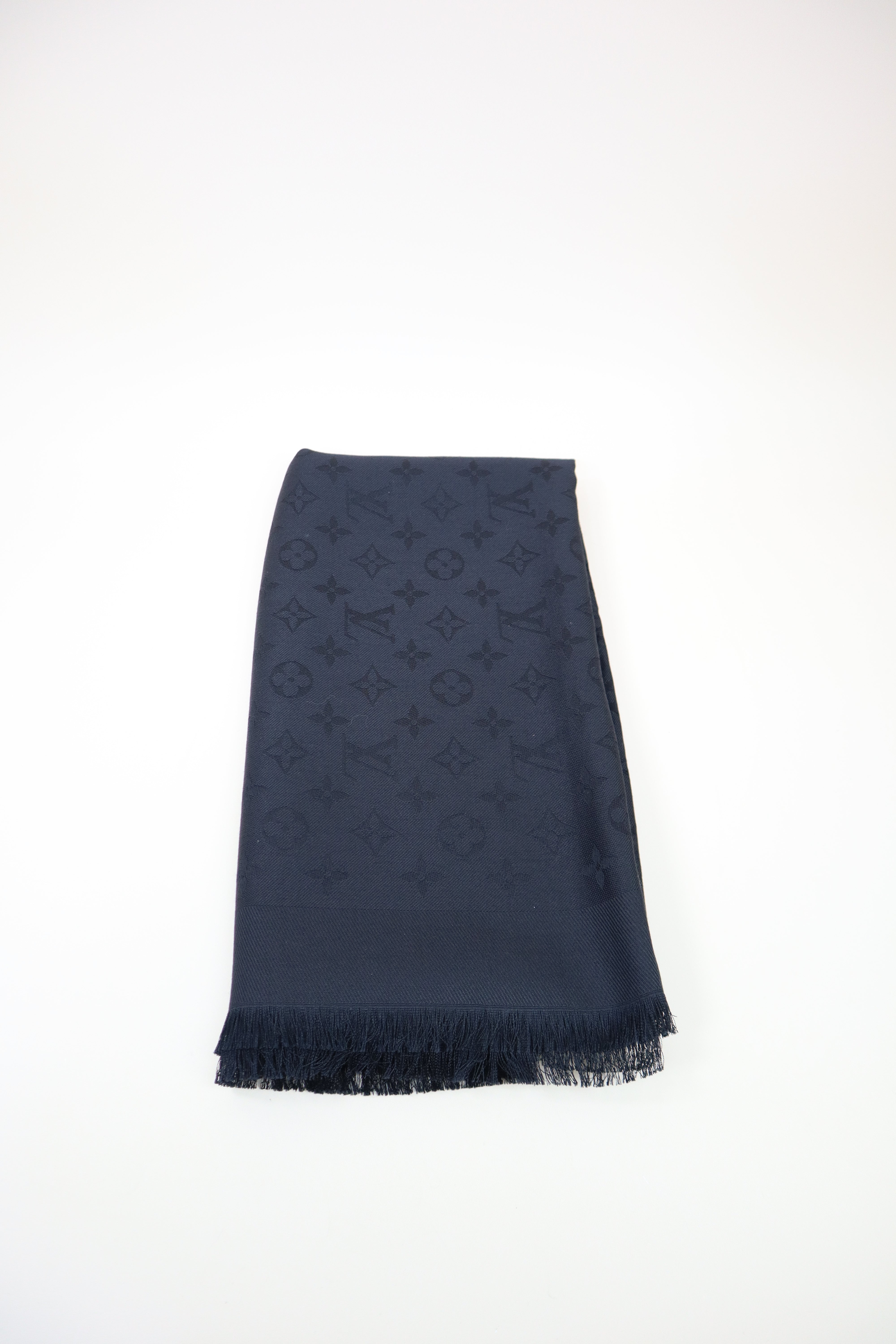 Louis Vuitton Black Monogram Scarf