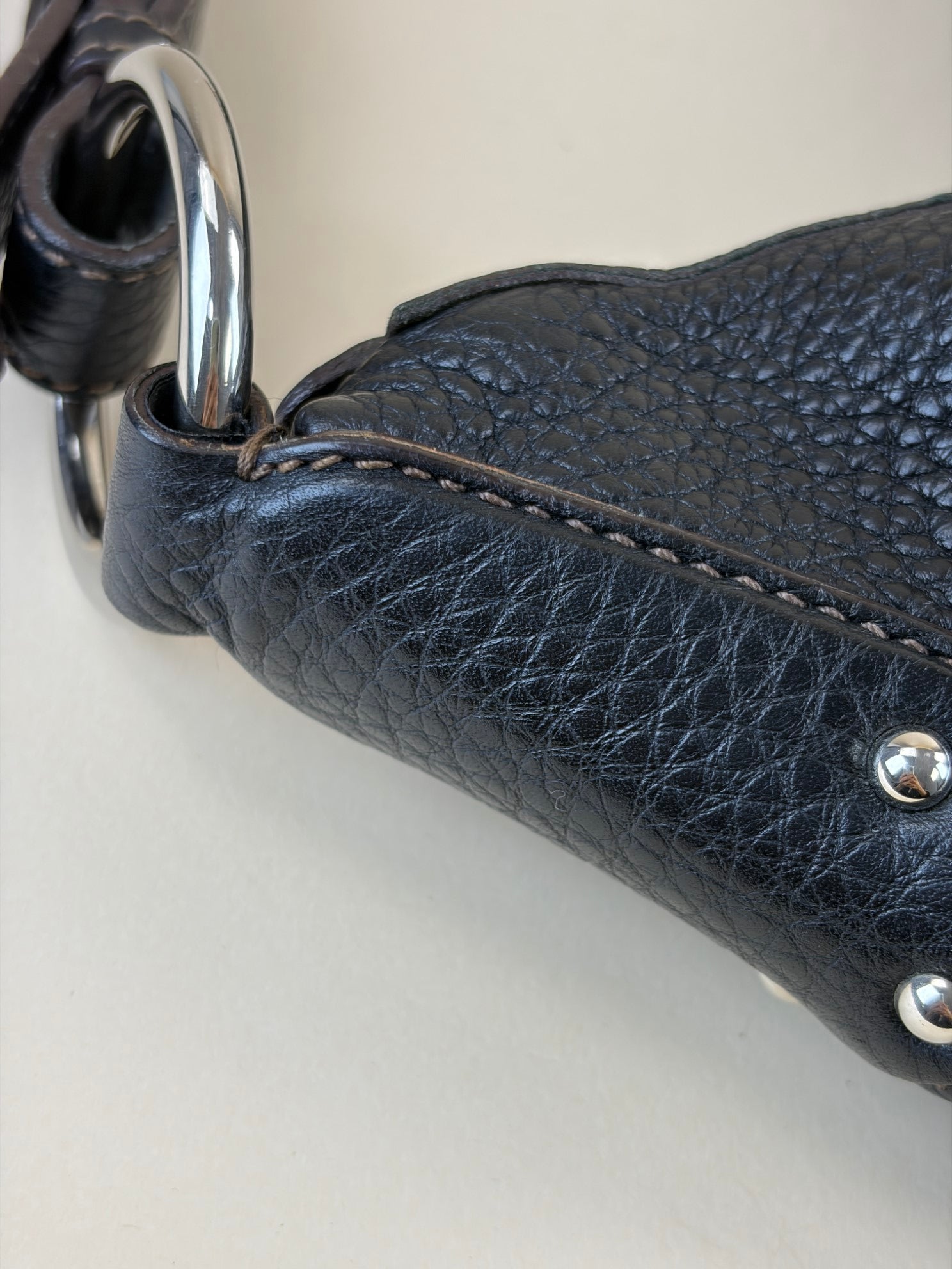 prada zip black shoulder hobo bag