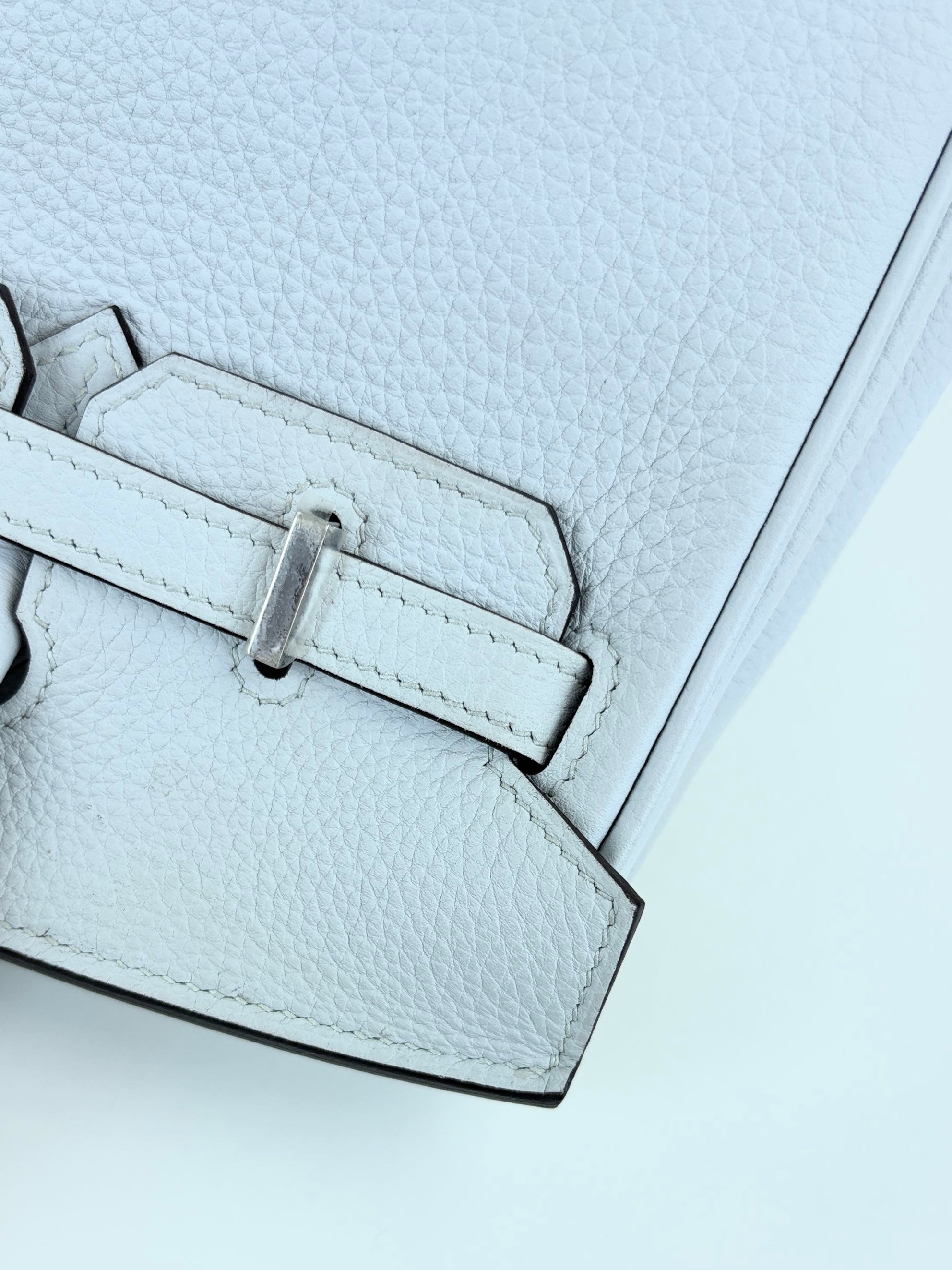Hermes gris Perle Togo leather Birkin 25 bag