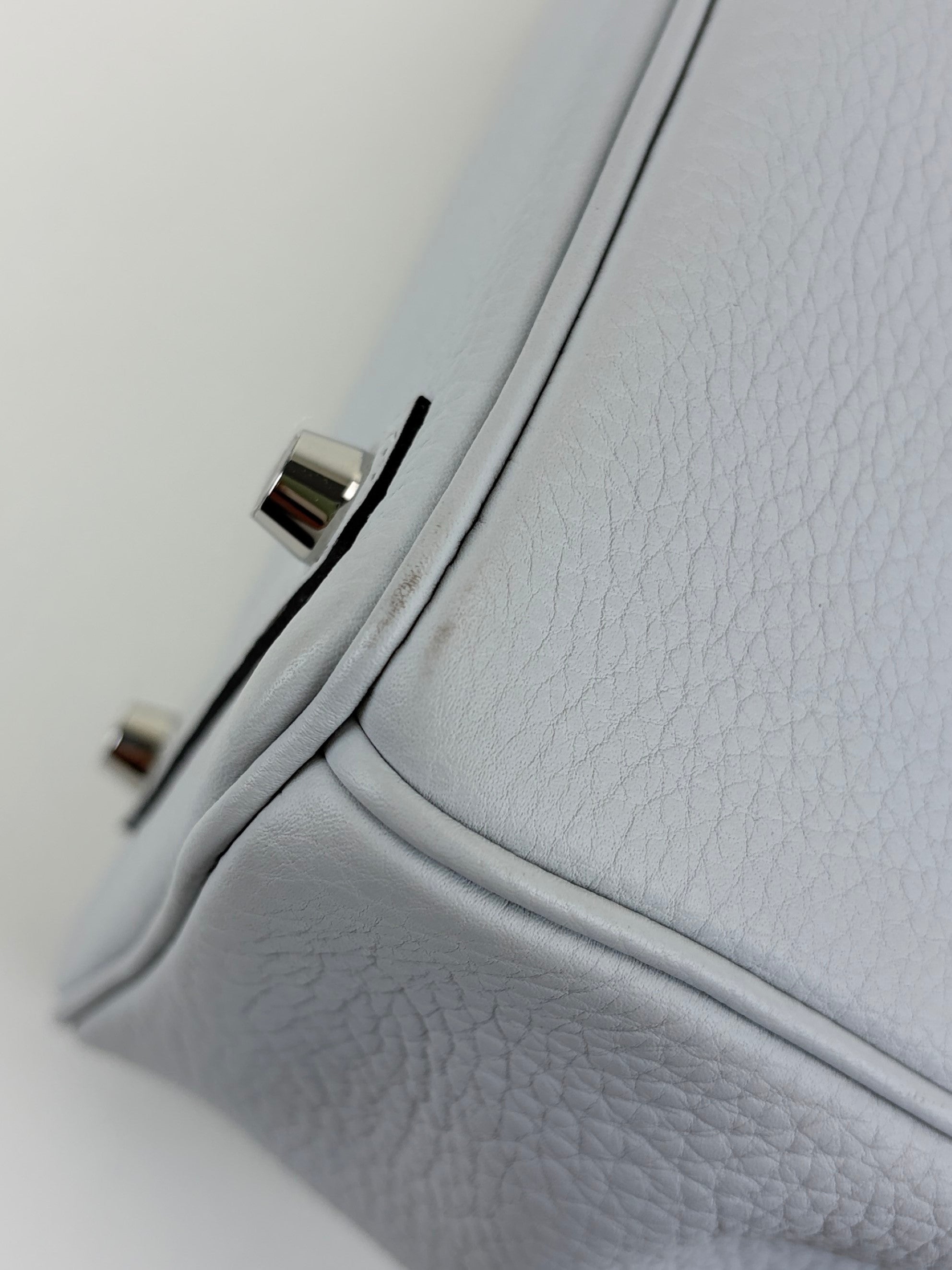 Hermes gris Perle Togo leather Birkin 25 bag