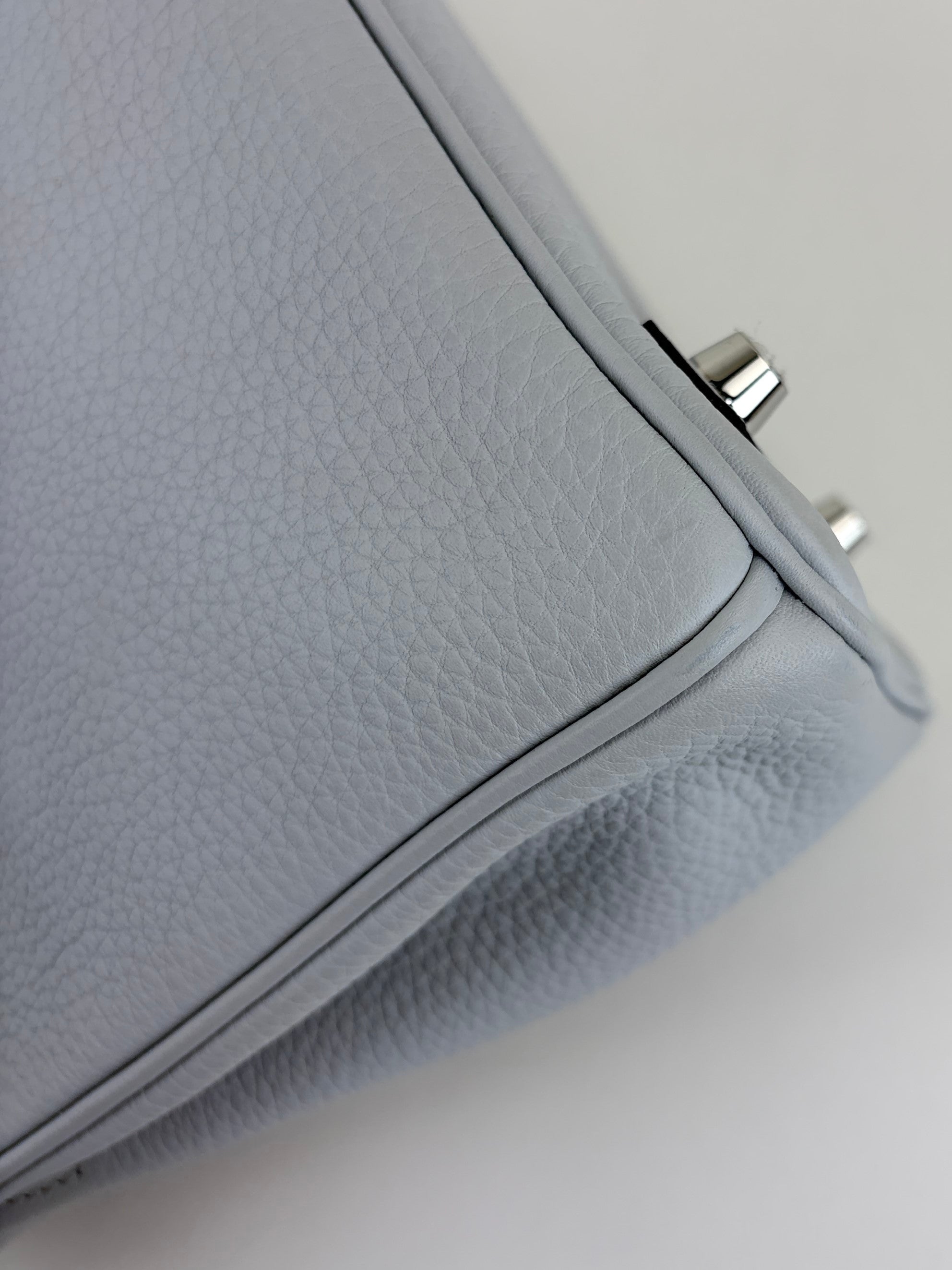 Hermes gris Perle Togo leather Birkin 25 bag