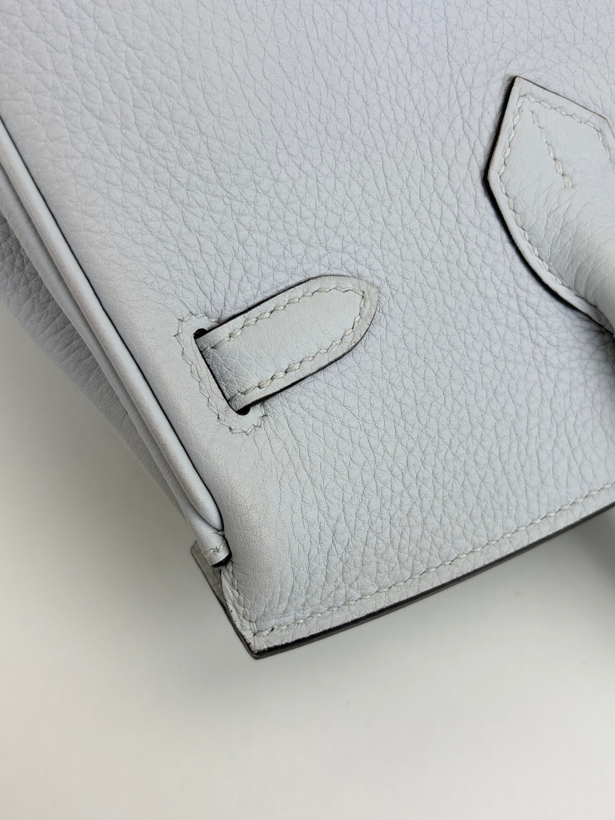 Hermes gris Perle Togo leather Birkin 25 bag