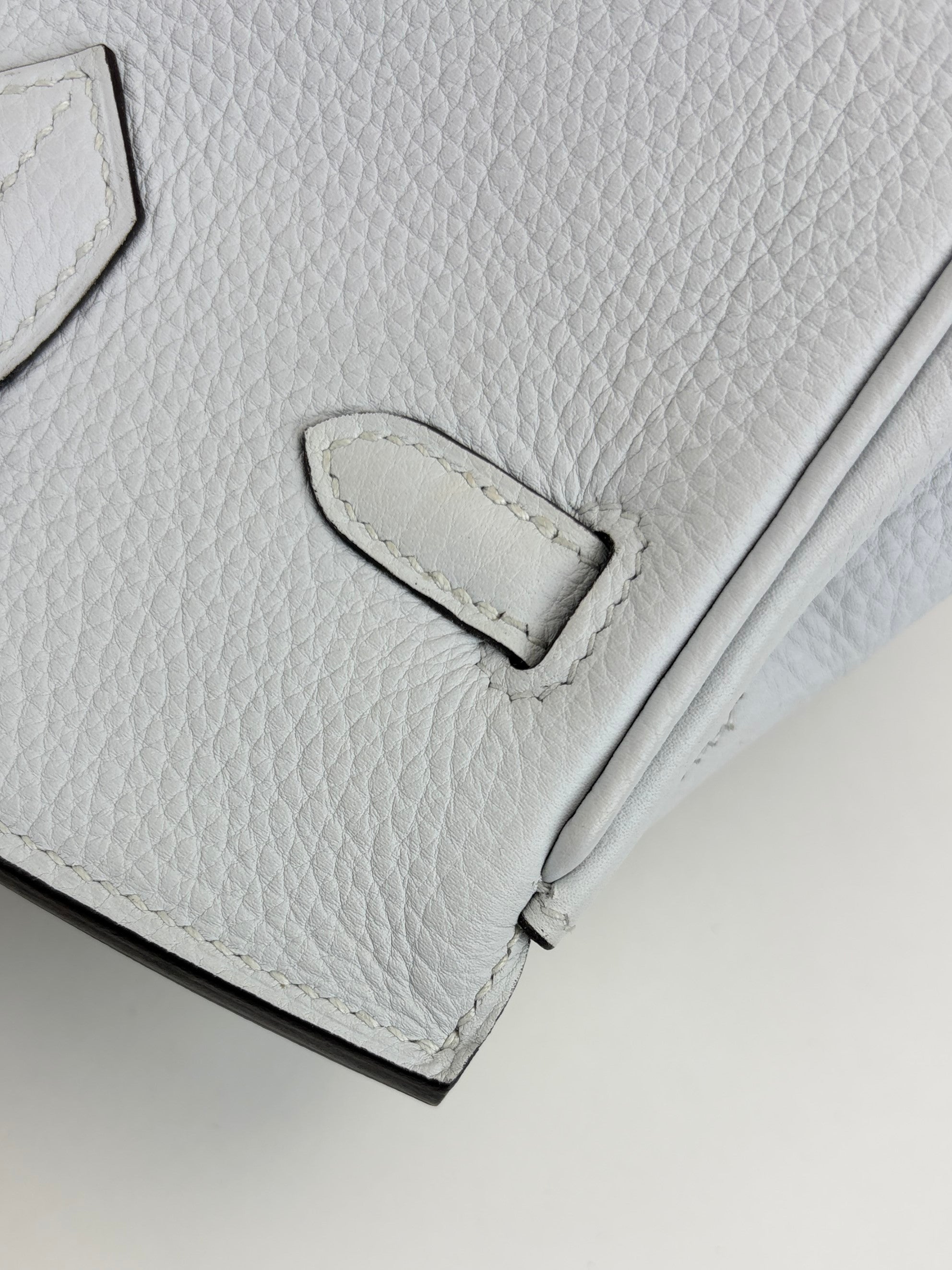 Hermes gris Perle Togo leather Birkin 25 bag