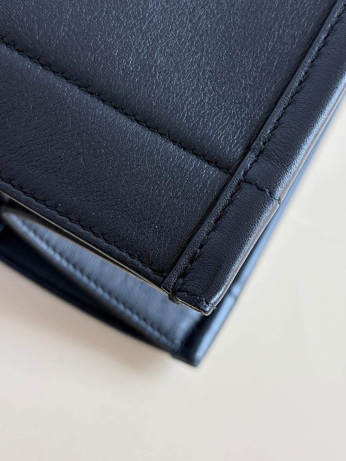 Christian Dior medium black calfskin embossed book tote bag
