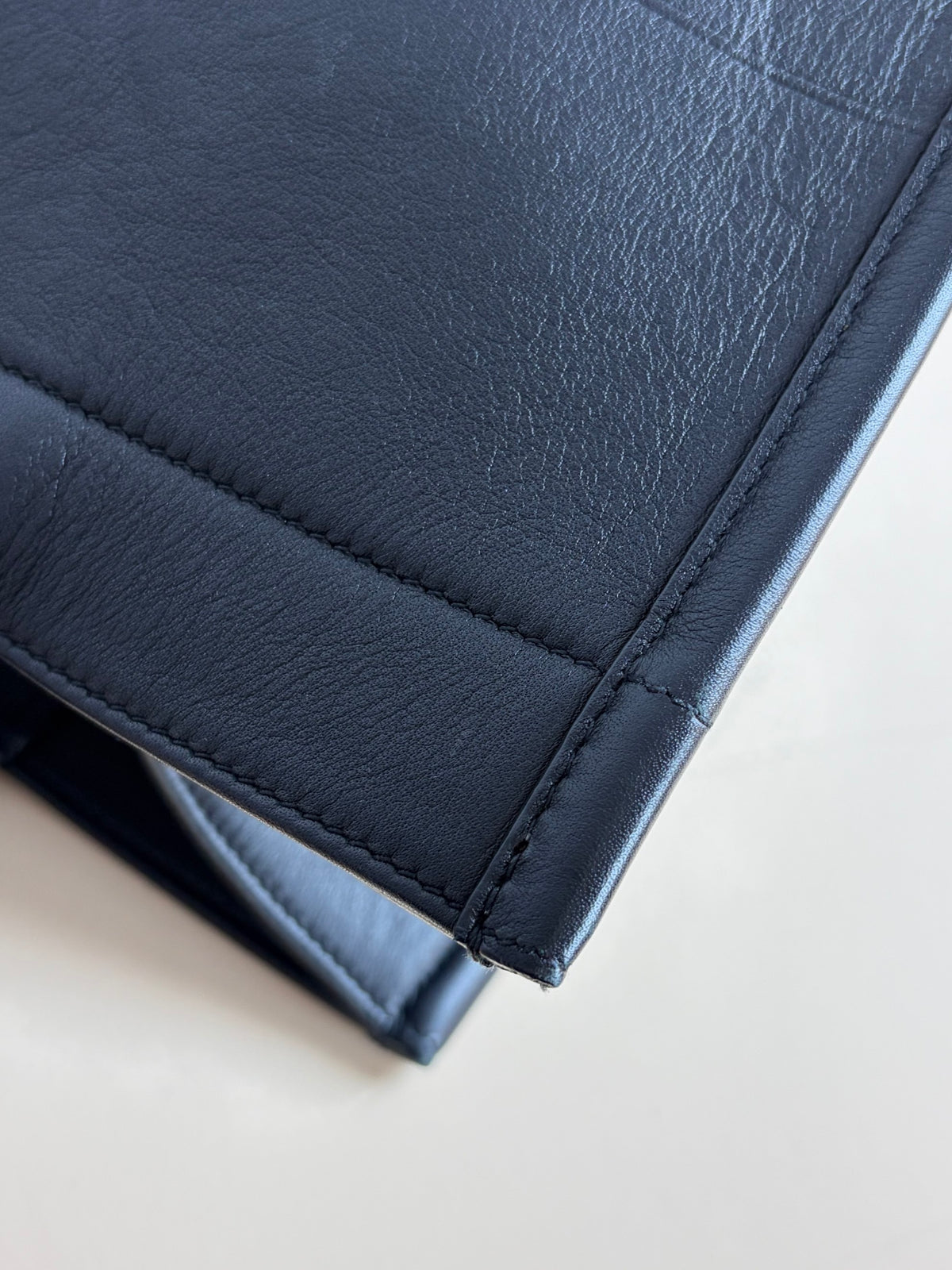 Christian Dior medium black calfskin embossed book tote bag