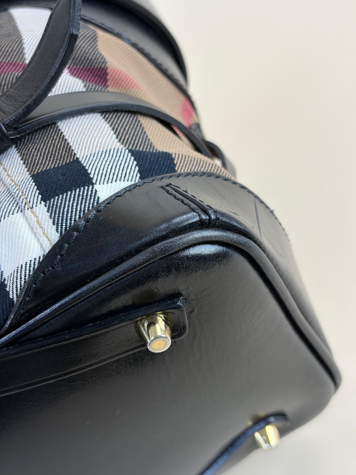 Burberry black Lyncher Bridle House Check medium tote bag