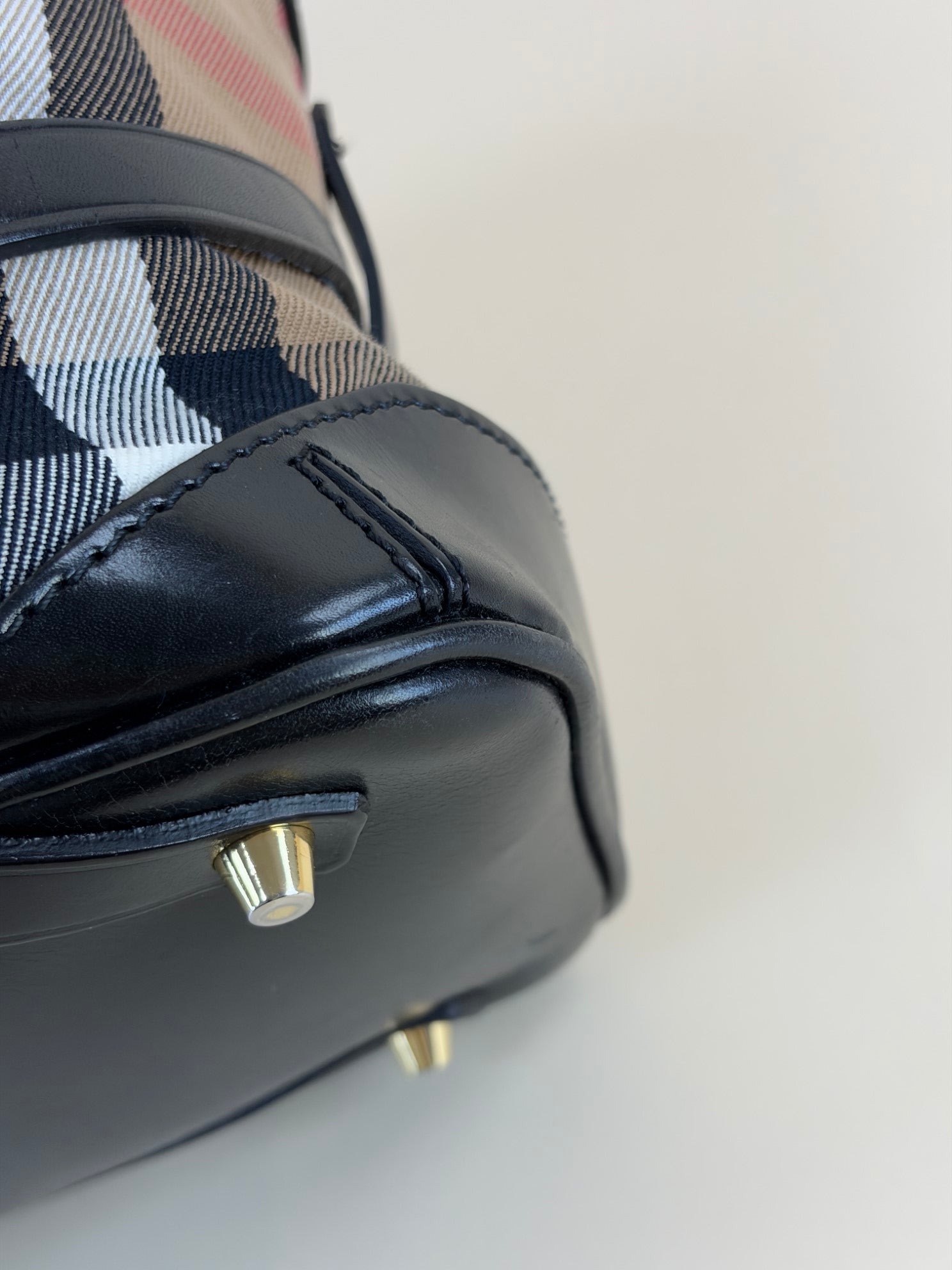 Burberry black Lyncher Bridle House Check medium tote bag