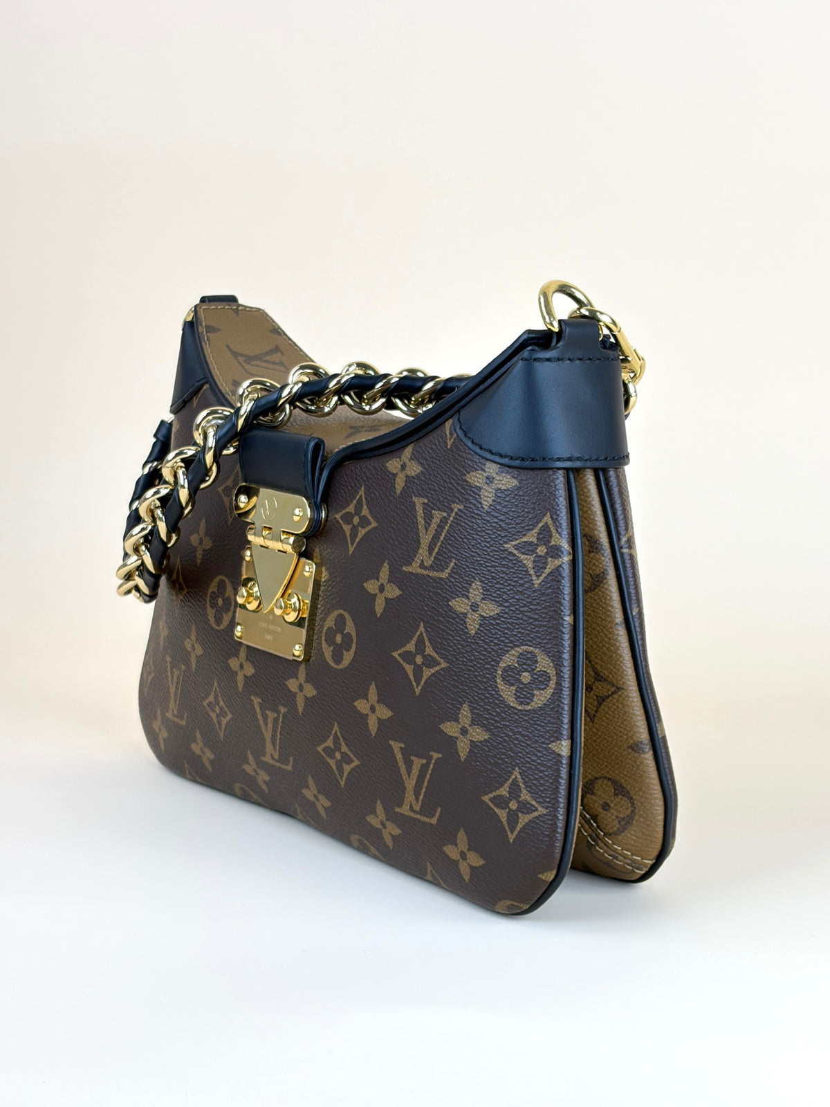 Louis Vuitton monogram reverse canvas black/ leather lv twinny
