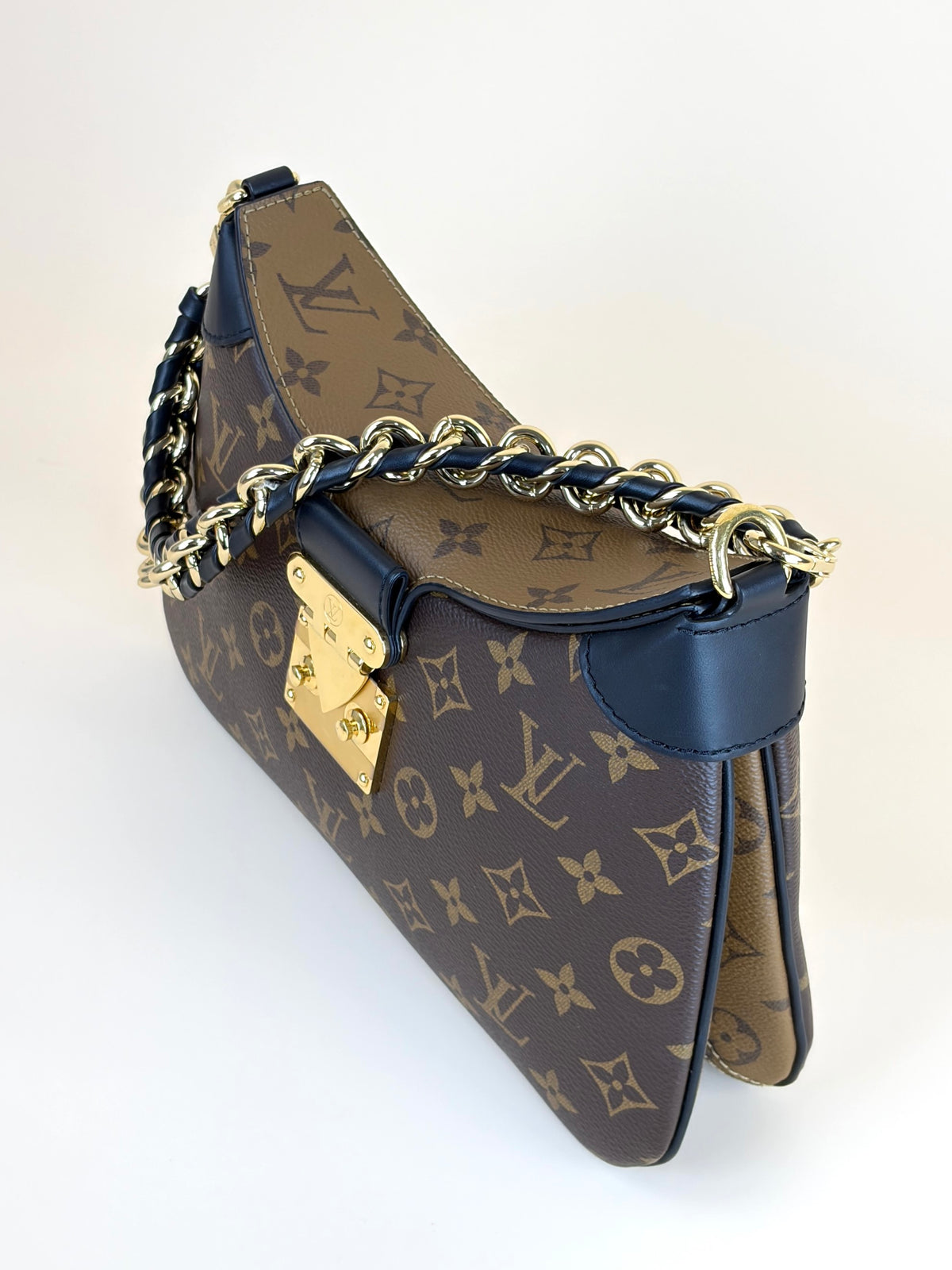 Louis Vuitton monogram reverse canvas black/ leather lv twinny