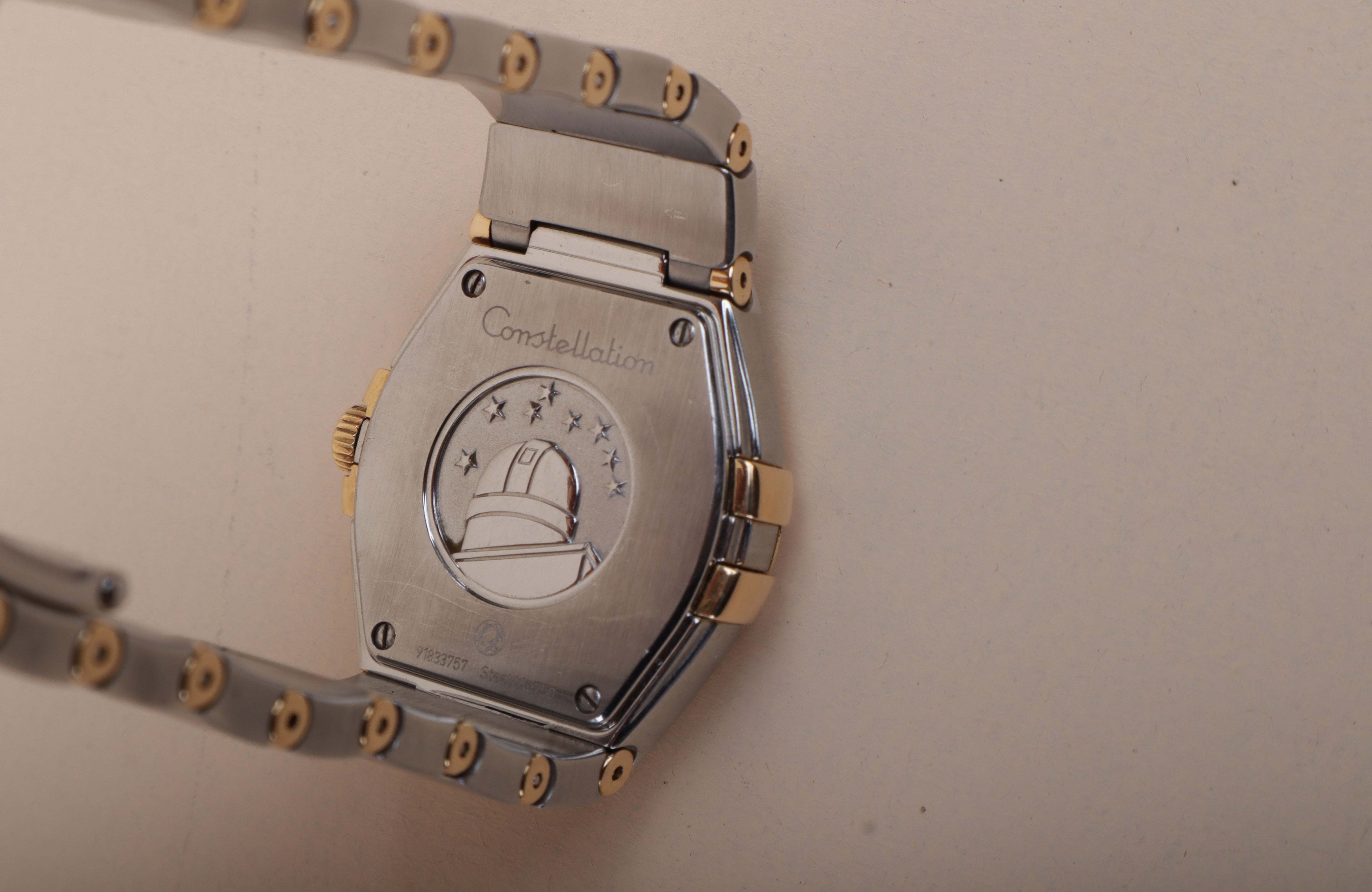 Omega 18K Yellow Gold Steel Constellation MOP 27mm Watch