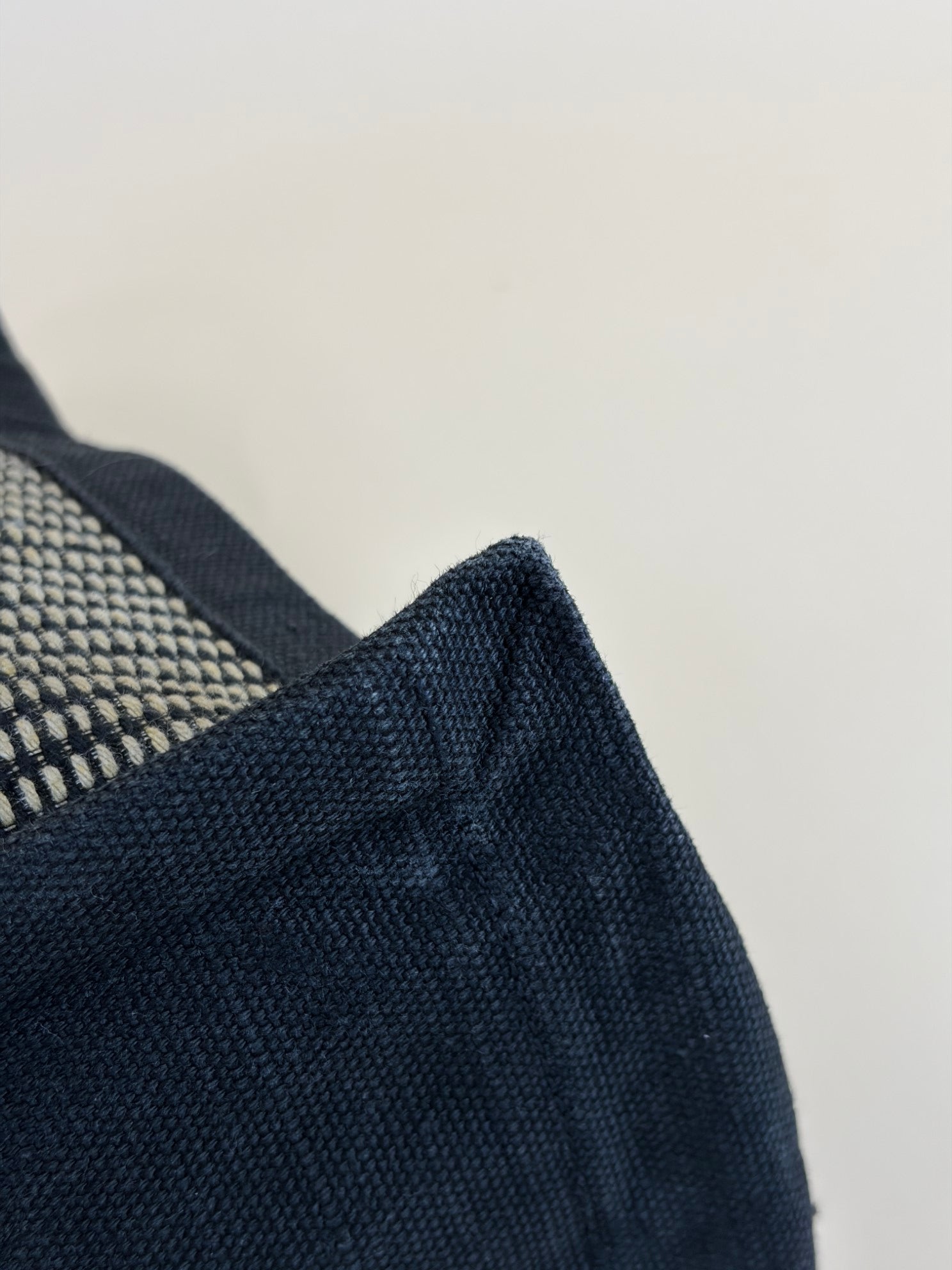 YSL linen calfskin rive gauche large tote bag