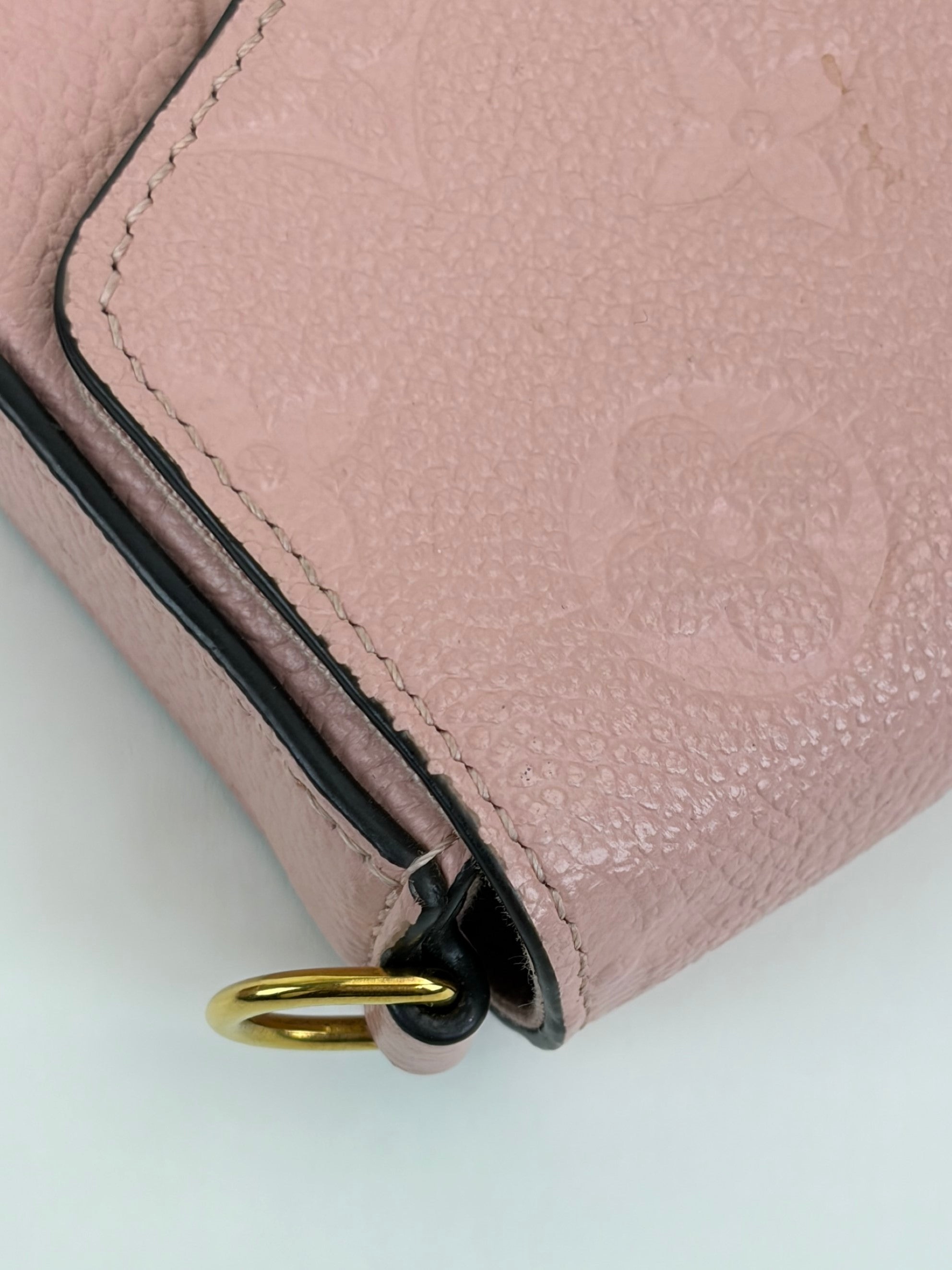 Louis Vuitton Pouder pink monogram empriente leather Felicie pochette