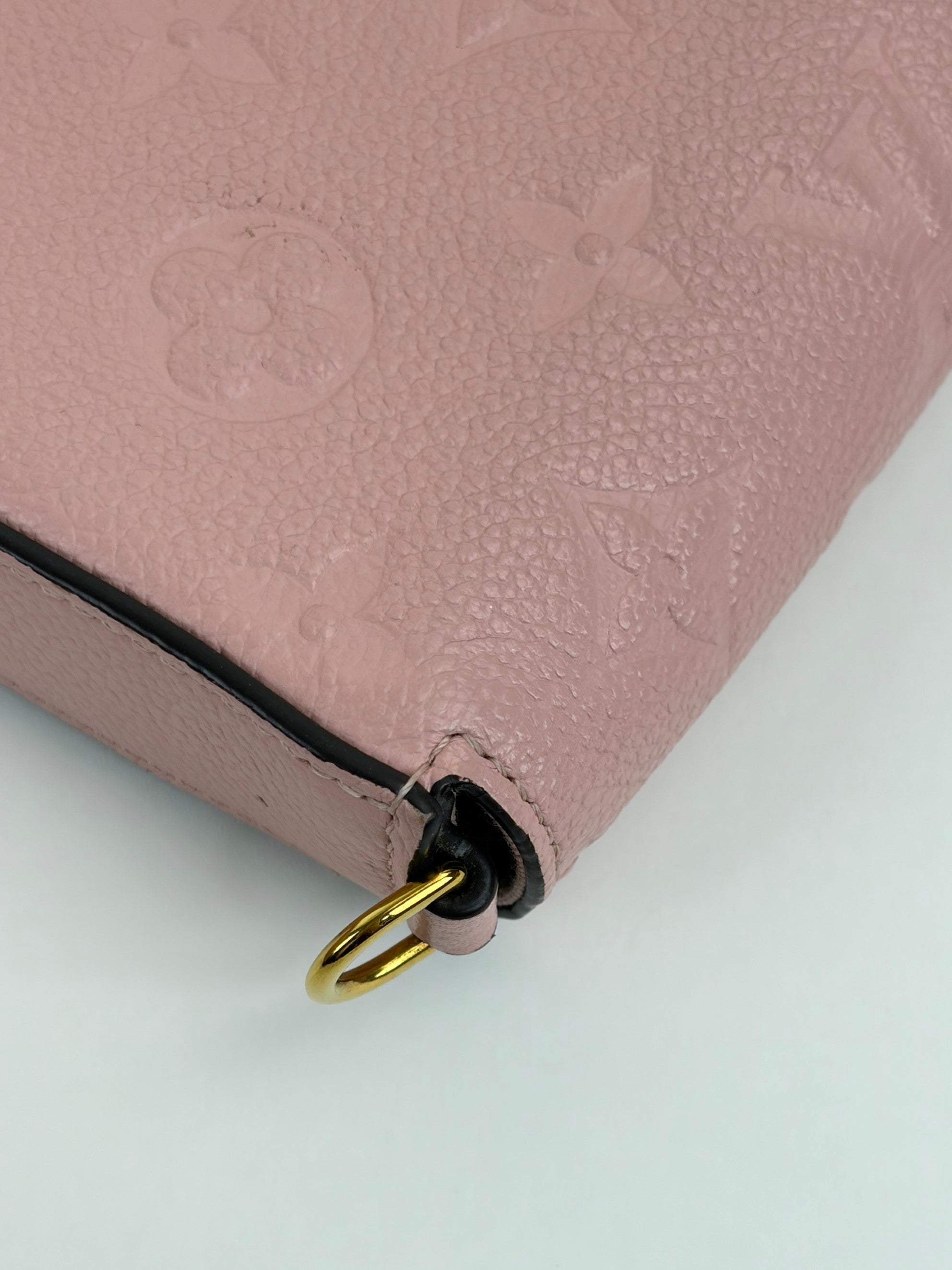 Louis Vuitton Pouder pink monogram empriente leather Felicie pochette