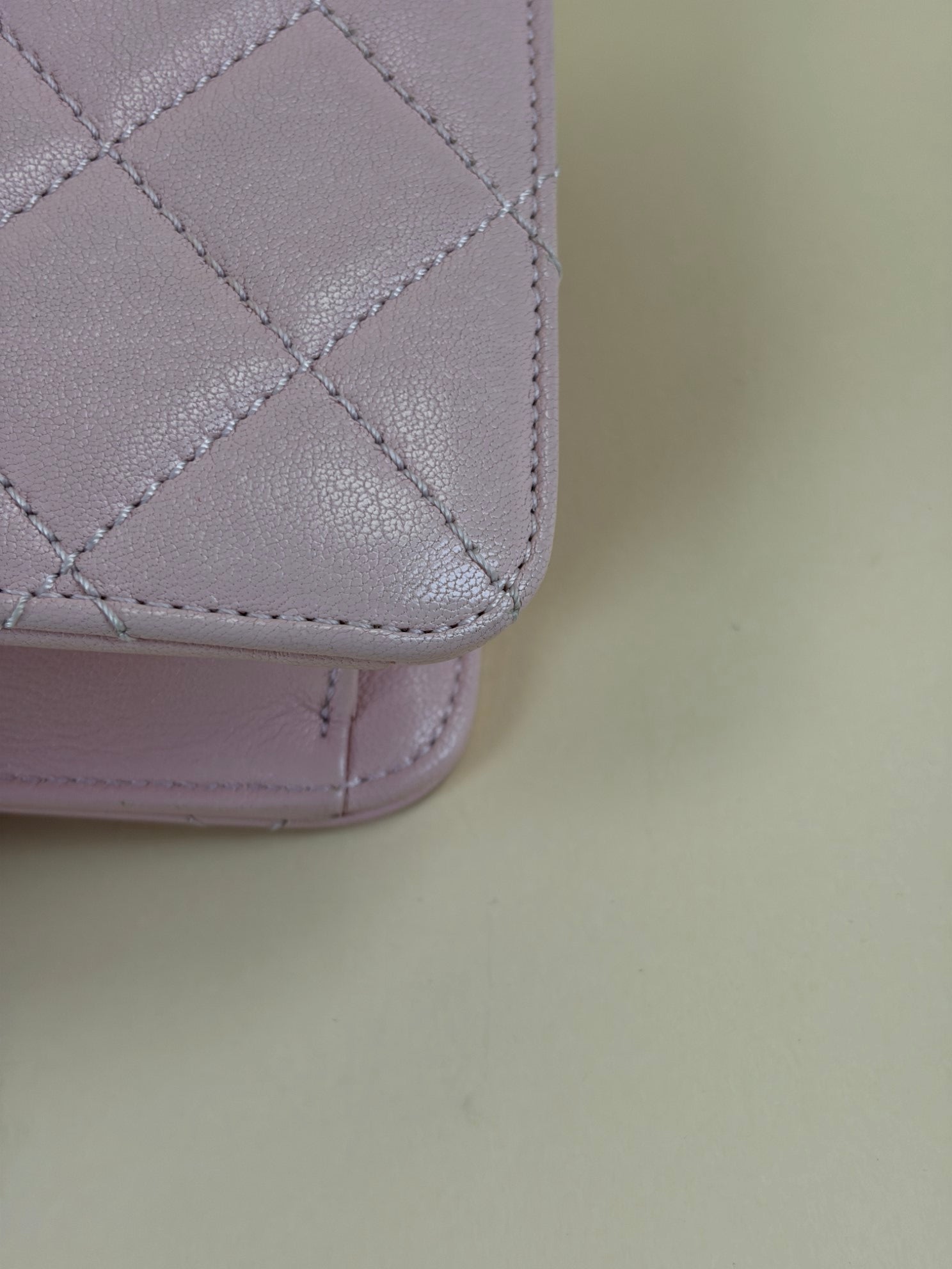 CHANEL quilted sheepskin leather beauty lock pink flap bag