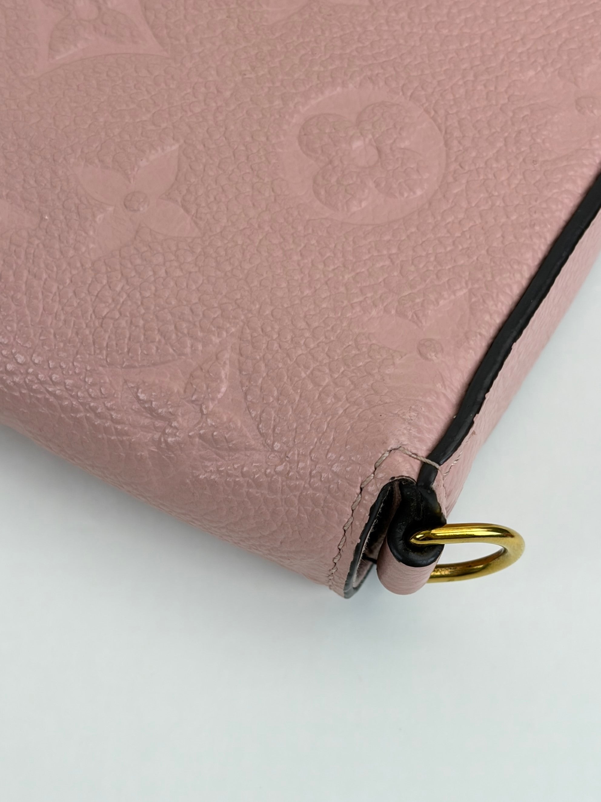 Louis Vuitton Pouder pink monogram empriente leather Felicie pochette