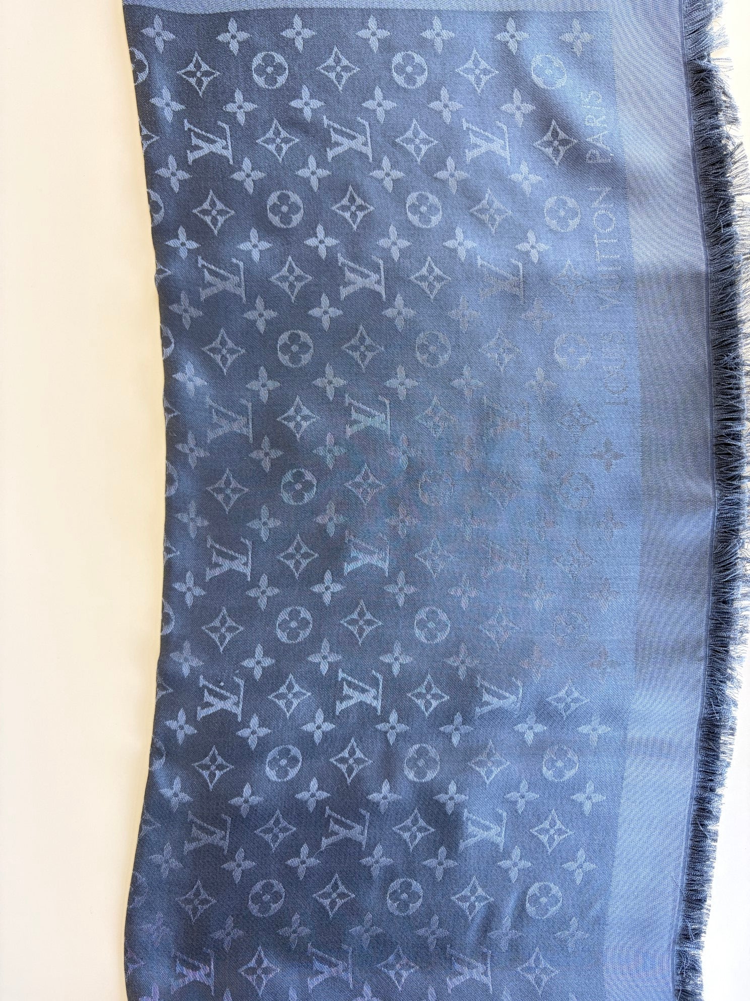 Louis Vuitton grey Monogram Scarf