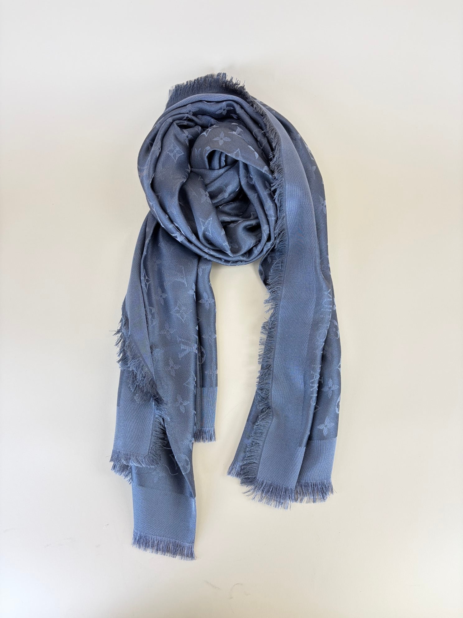 Louis Vuitton grey Monogram Scarf