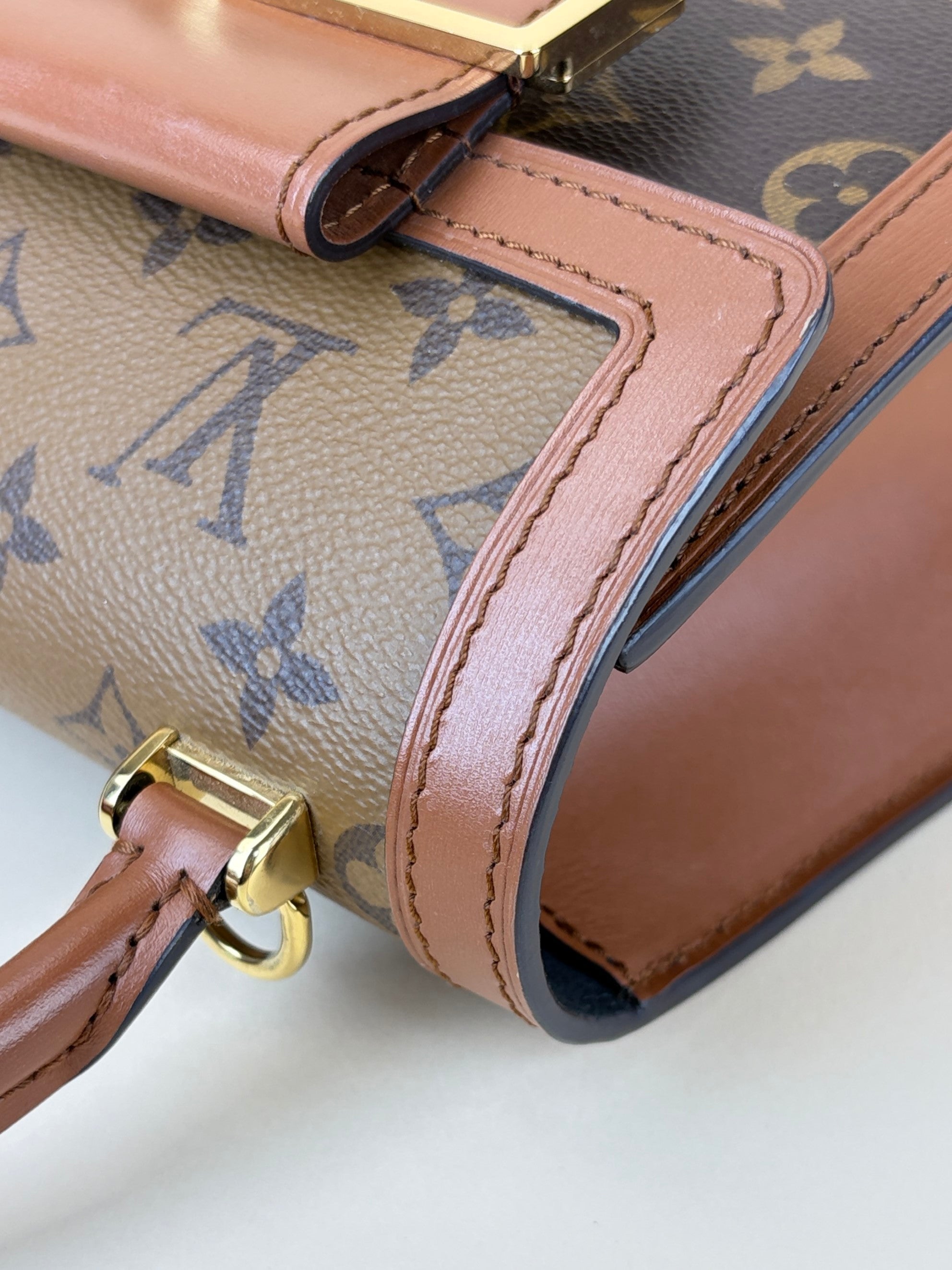 Louis Vuitton Reverse Monogram Dauphine Capitale Handbag with Strap