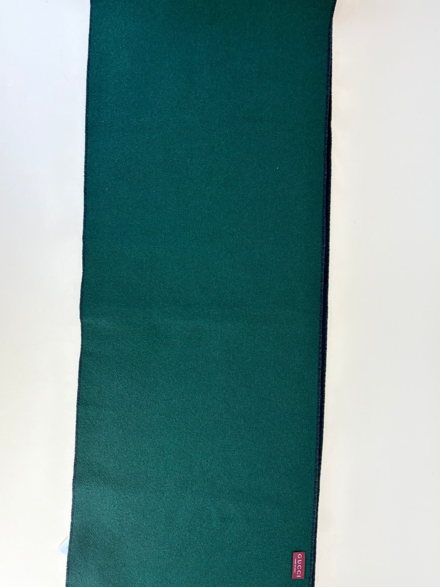 Gucci Bicolor Cashmere with Gucci Logo Wool Scarf