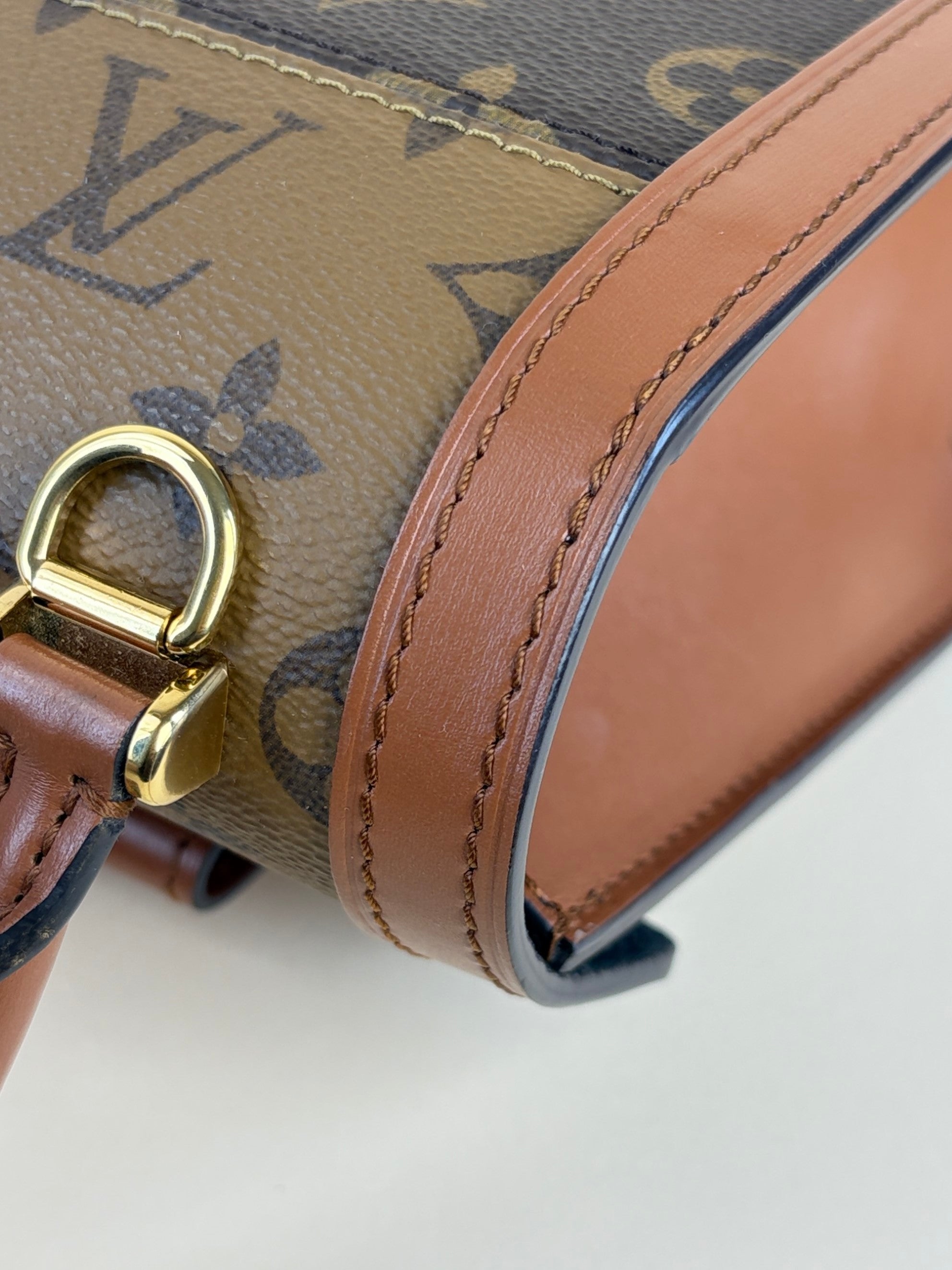 Louis Vuitton Reverse Monogram Dauphine Capitale Handbag with Strap