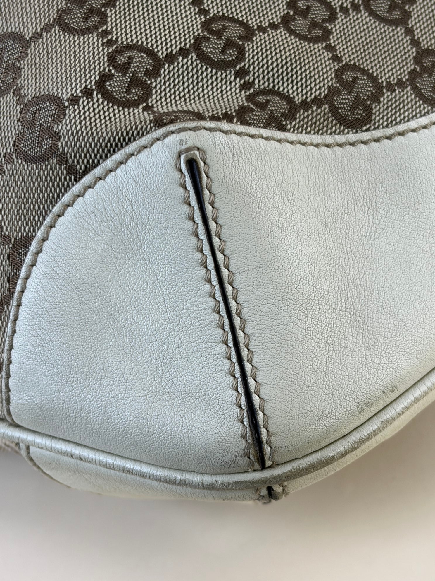 Gucci Bicolor GG Bamboo Peggy Medium Hobo Bag