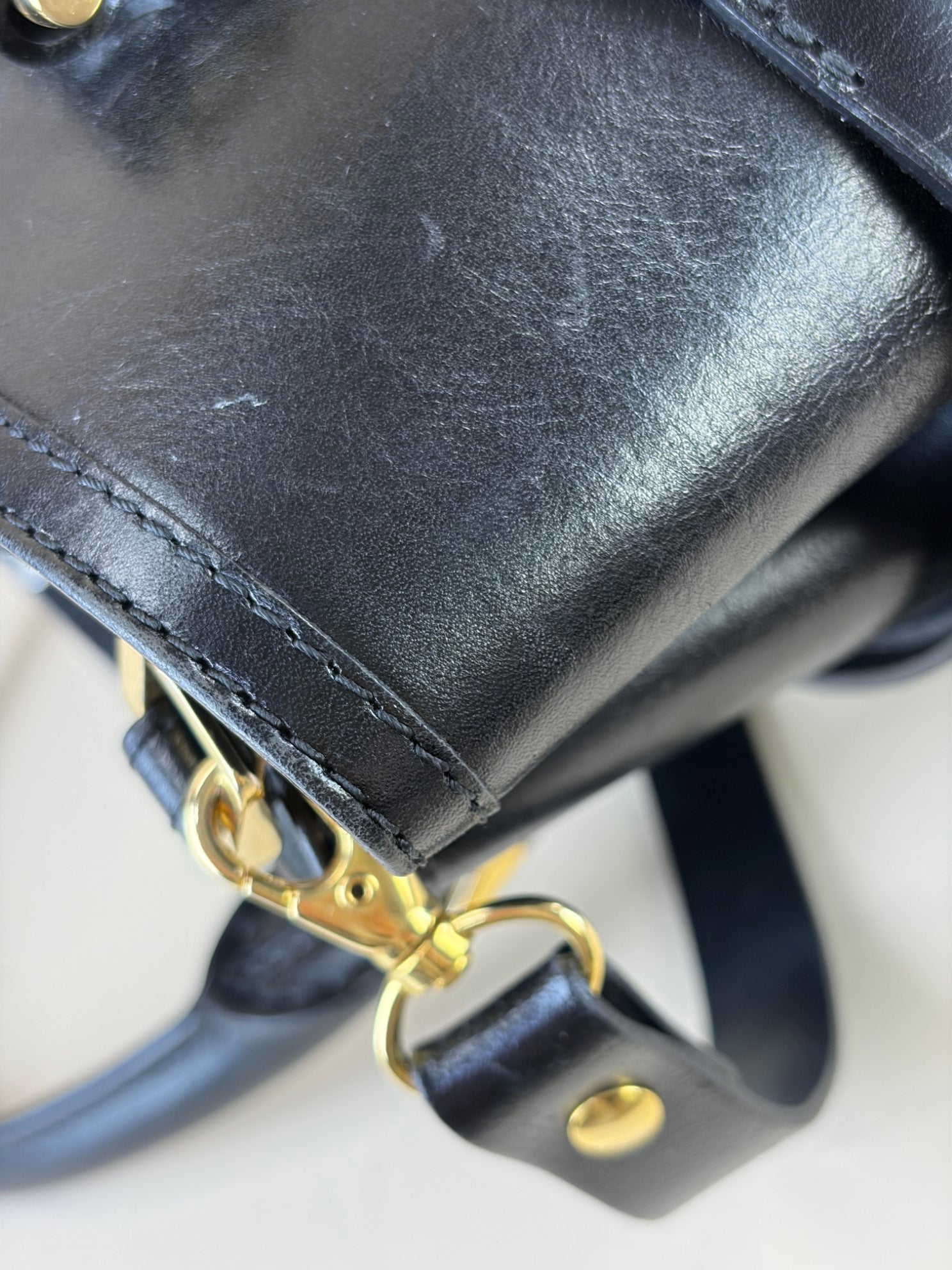 Burberry Black Soft Landscape Bridle Large Lynher Tote Bag
