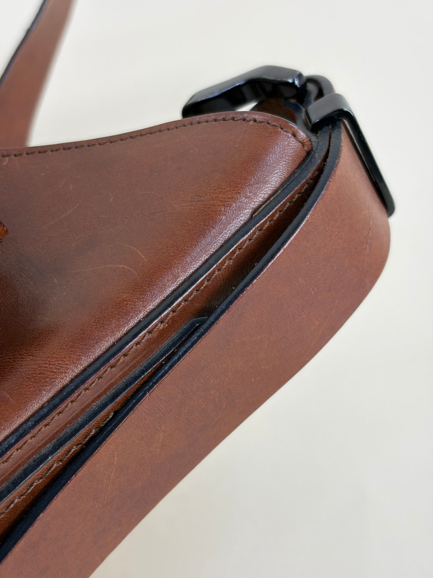 Burberry Bicolor Bridle Kenton Hobo House Check Shoulder Bag