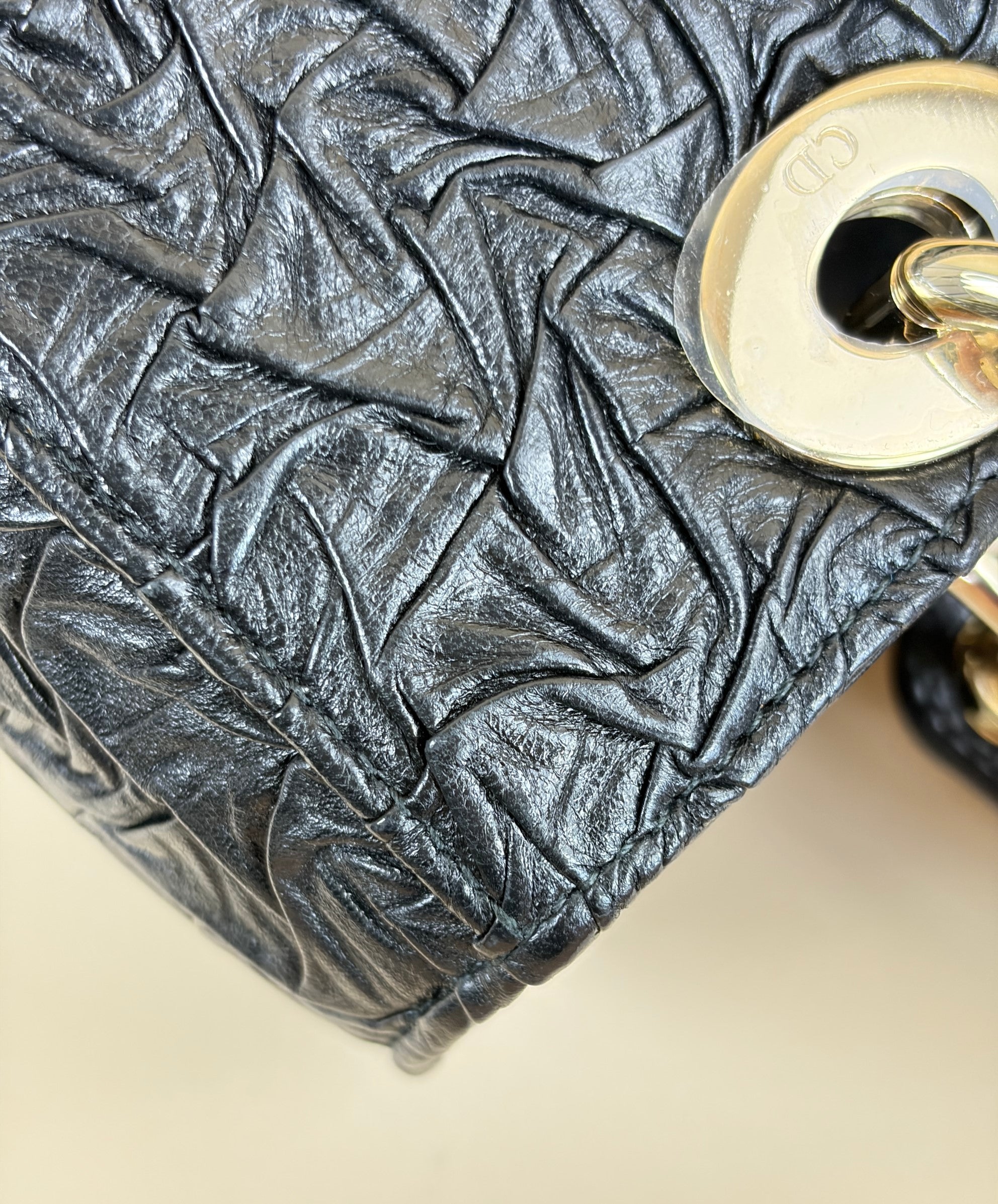 Christian Dior Black Lady Dior Medium Bag