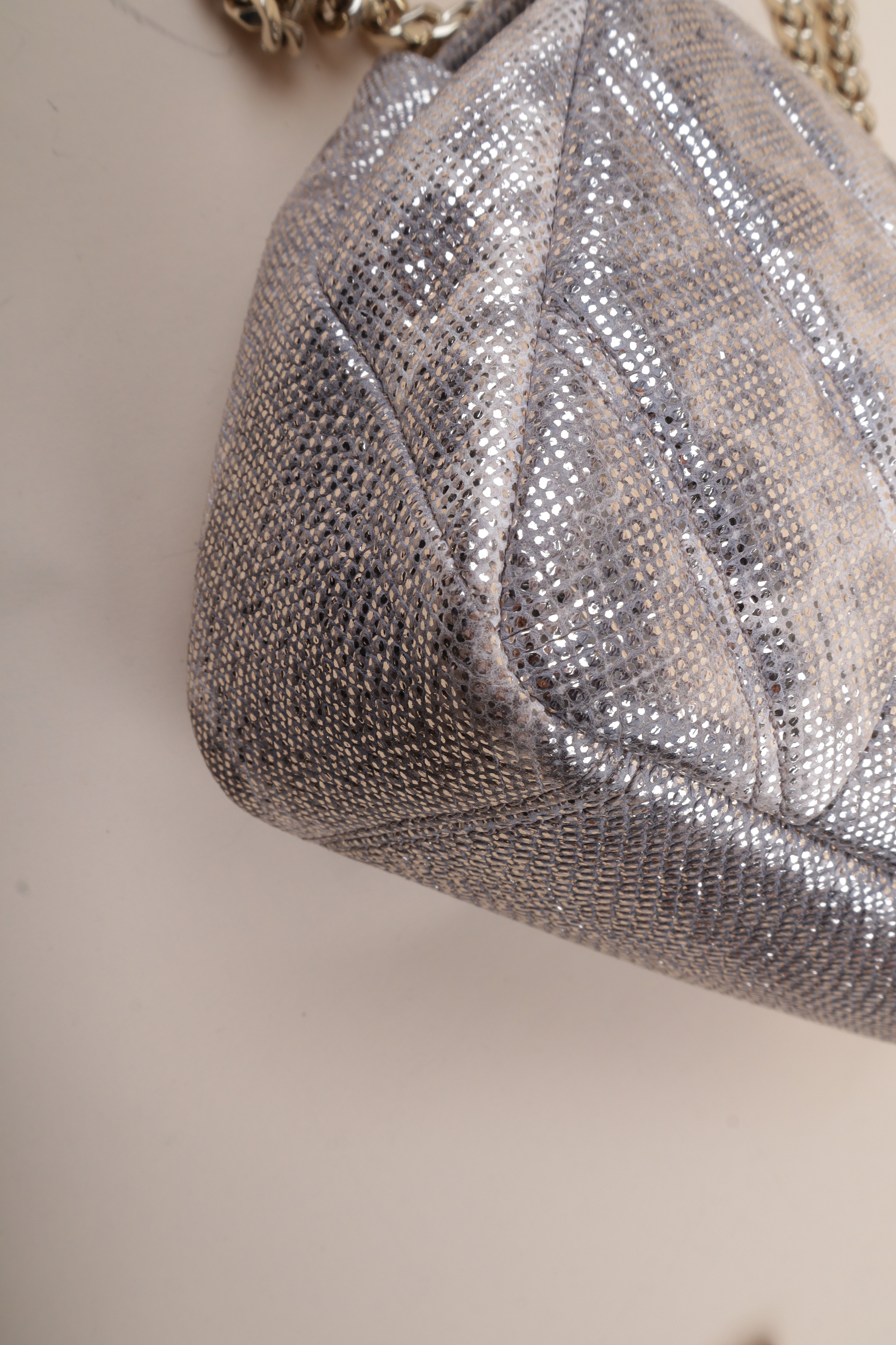 Bvlgari Metallic Milky Opal Serpentis Cabochon Shoulder Bag