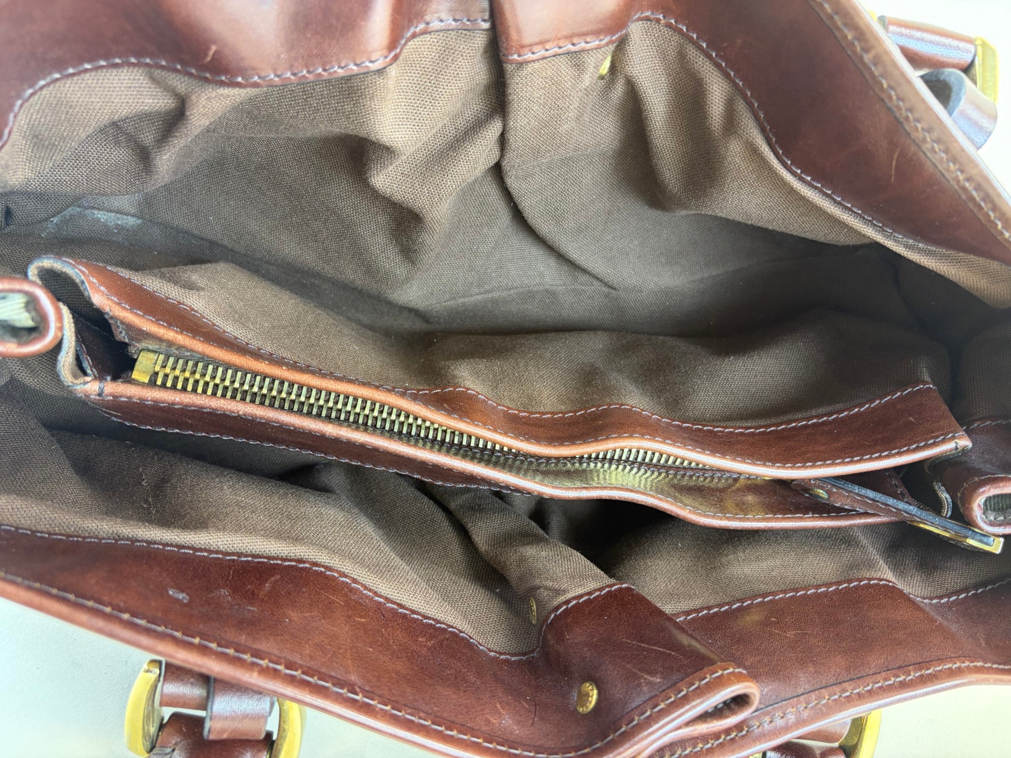 Burberry Brown House Check Rowan Satchel Bag
