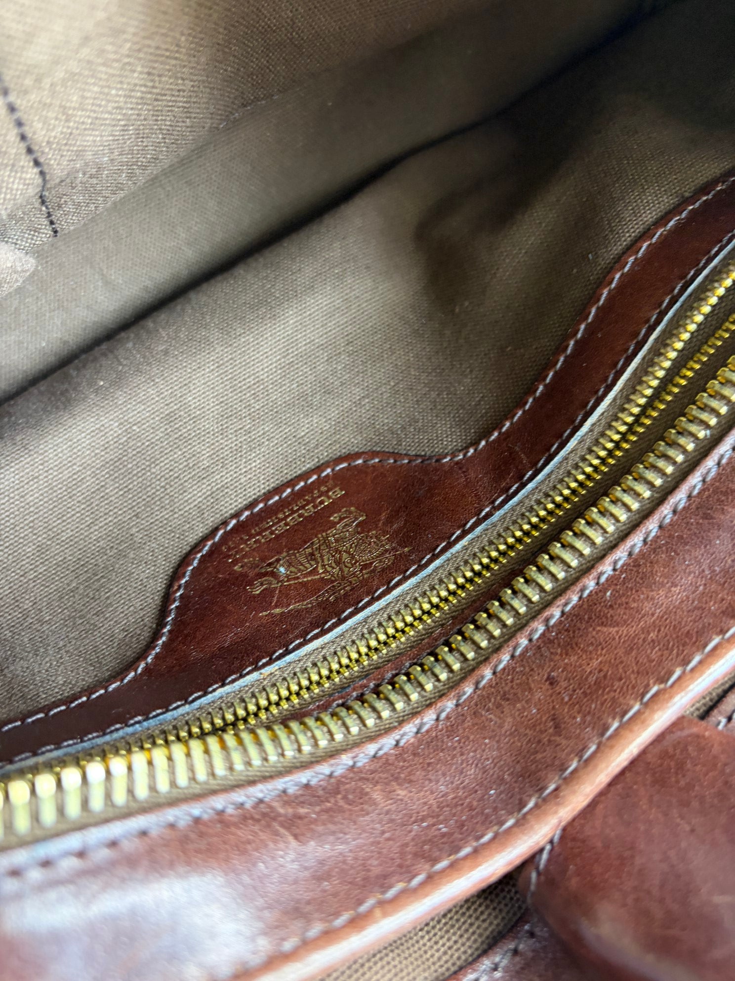 Burberry Brown House Check Rowan Satchel Bag