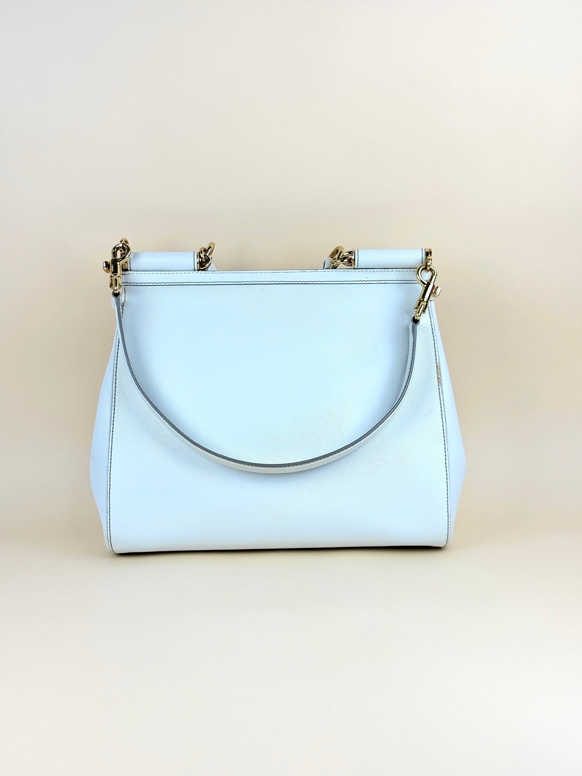 Dolce & Gabbana white Sicily Dauphine Medium Bag