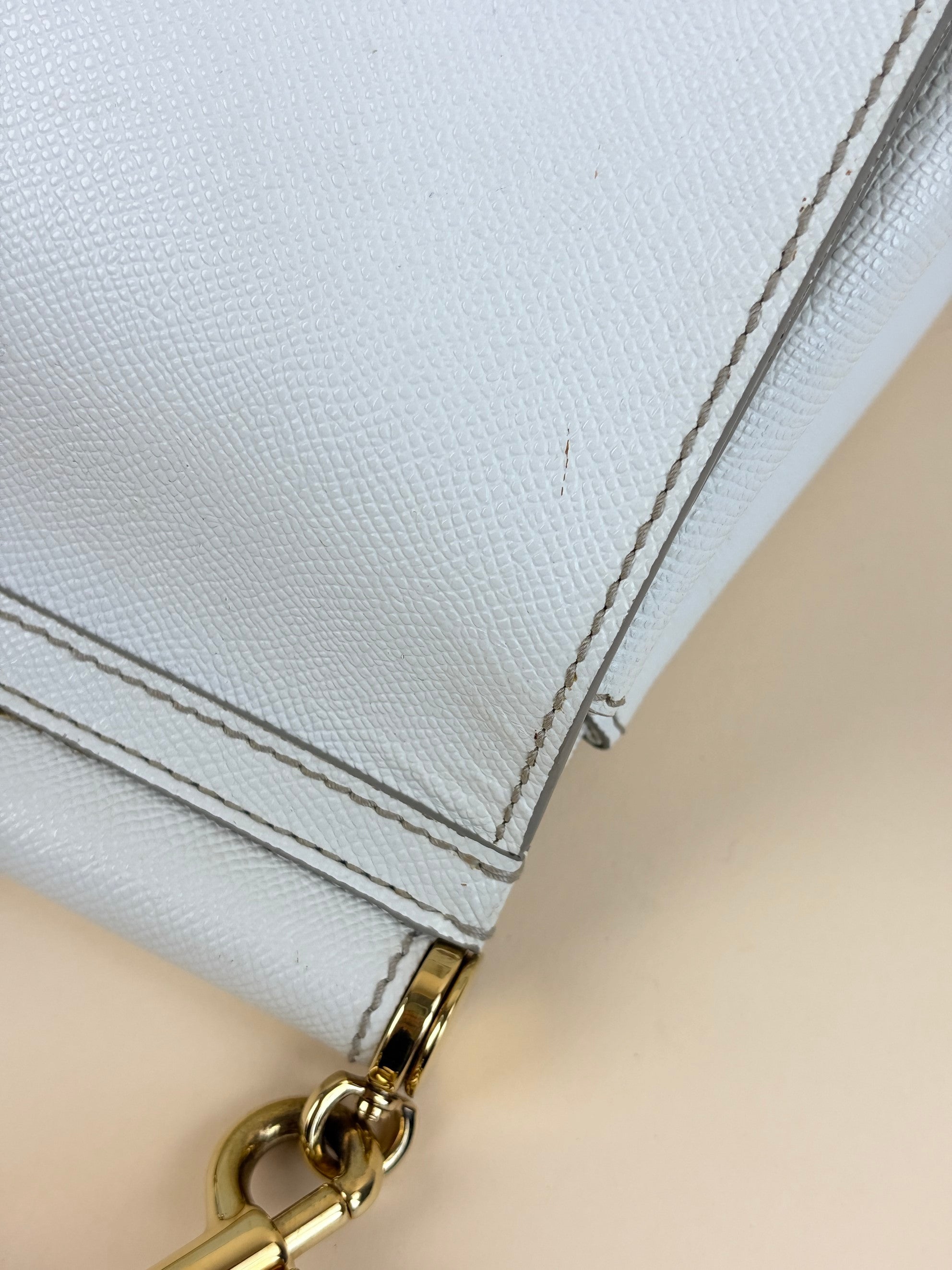 Dolce & Gabbana white Sicily Dauphine Medium Bag