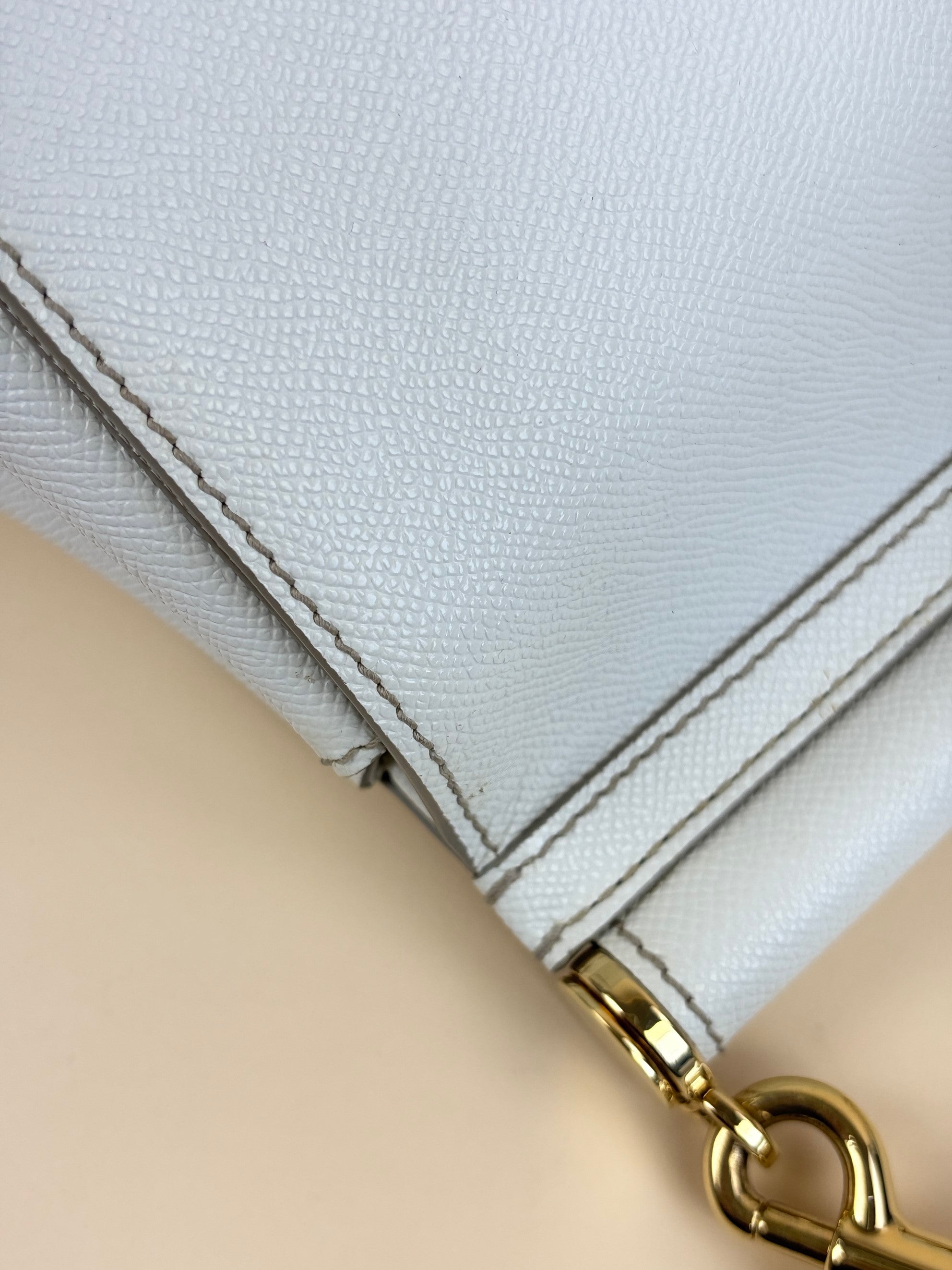 Dolce & Gabbana white Sicily Dauphine Medium Bag