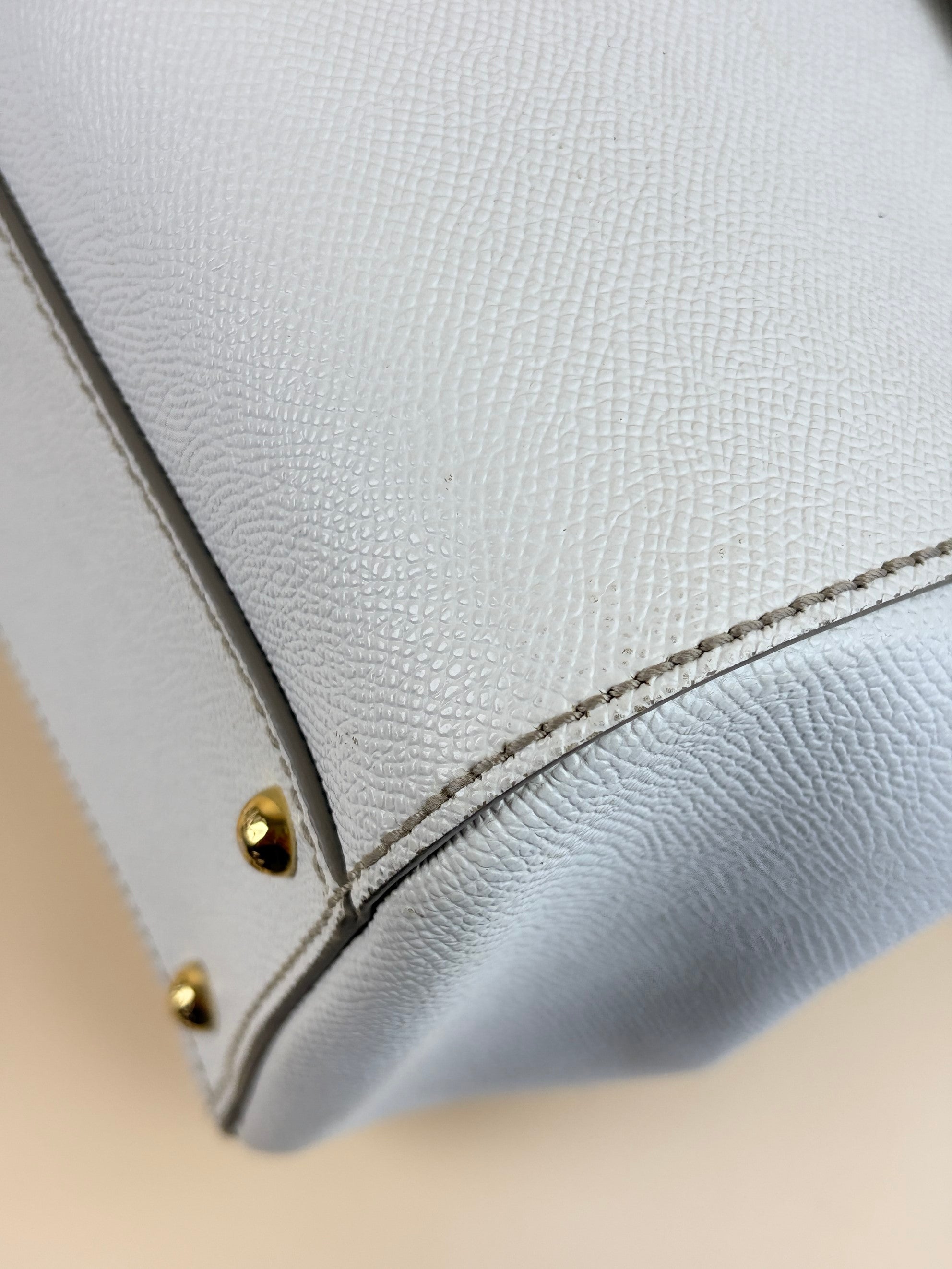 Dolce & Gabbana white Sicily Dauphine Medium Bag