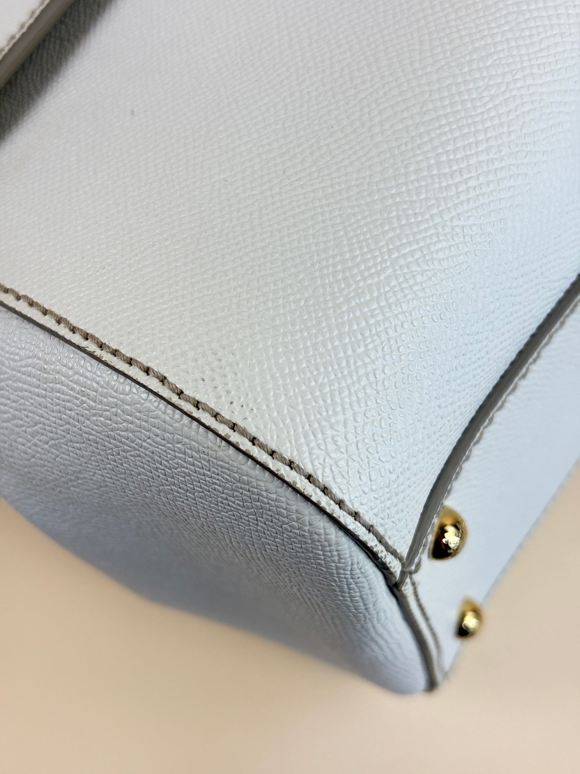 Dolce & Gabbana white Sicily Dauphine Medium Bag