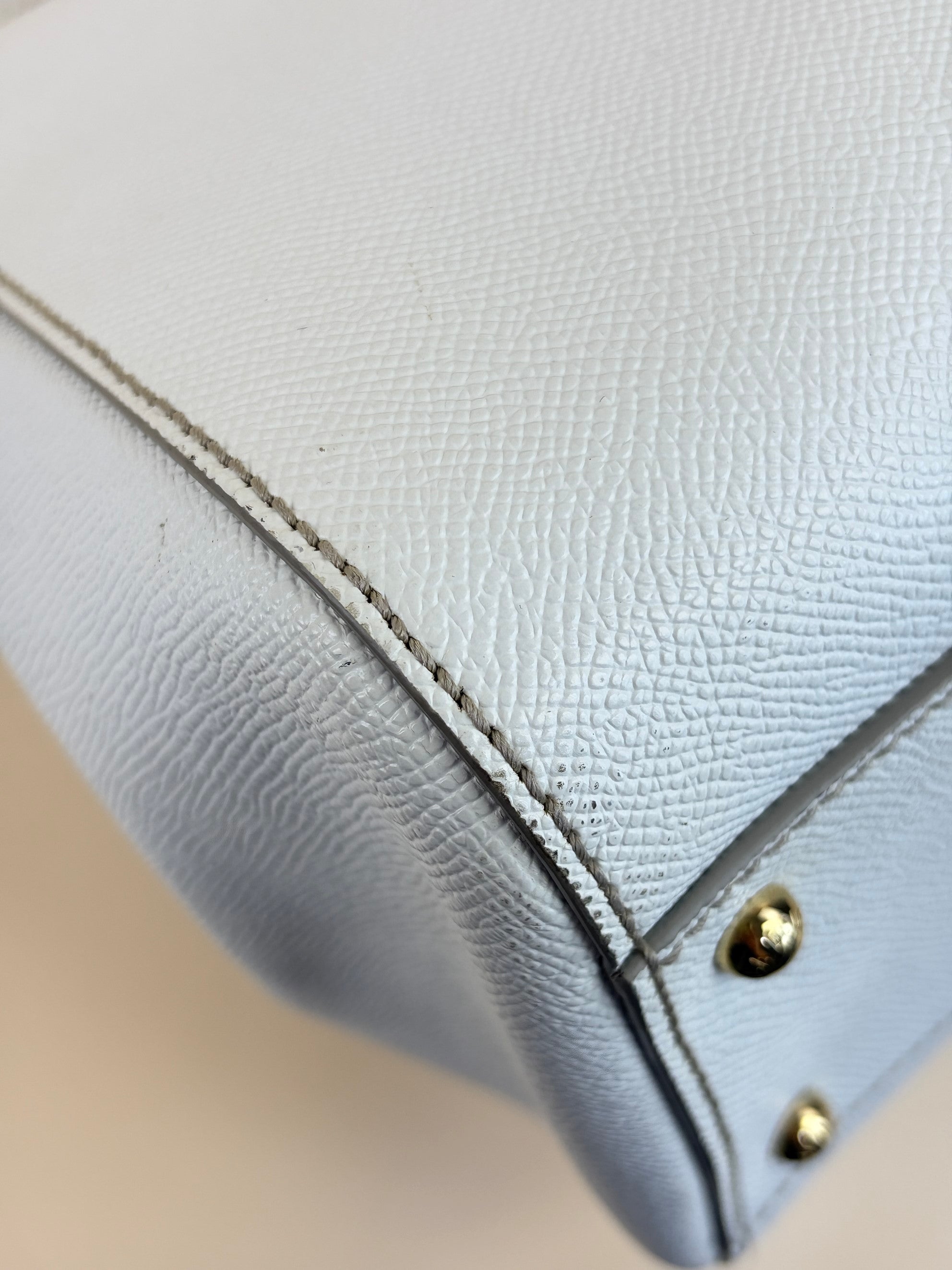 Dolce & Gabbana white Sicily Dauphine Medium Bag