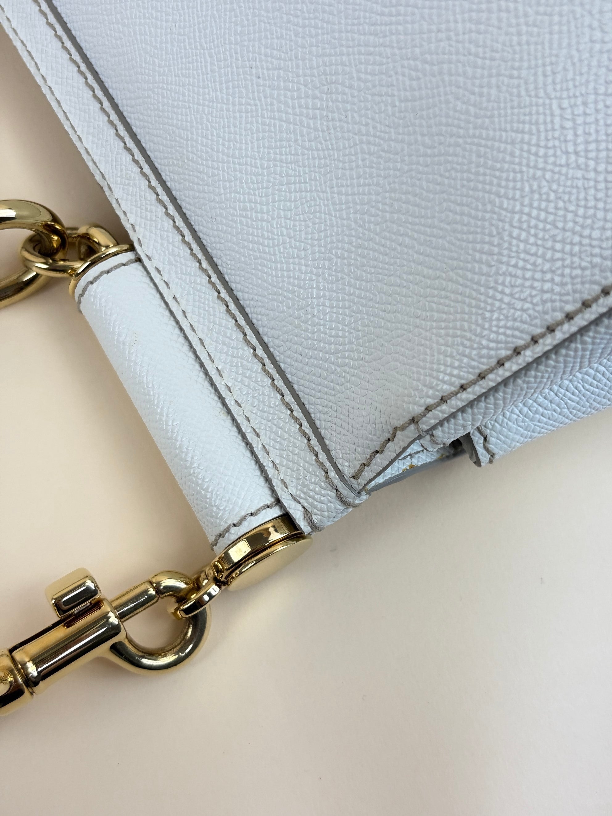 Dolce & Gabbana white Sicily Dauphine Medium Bag