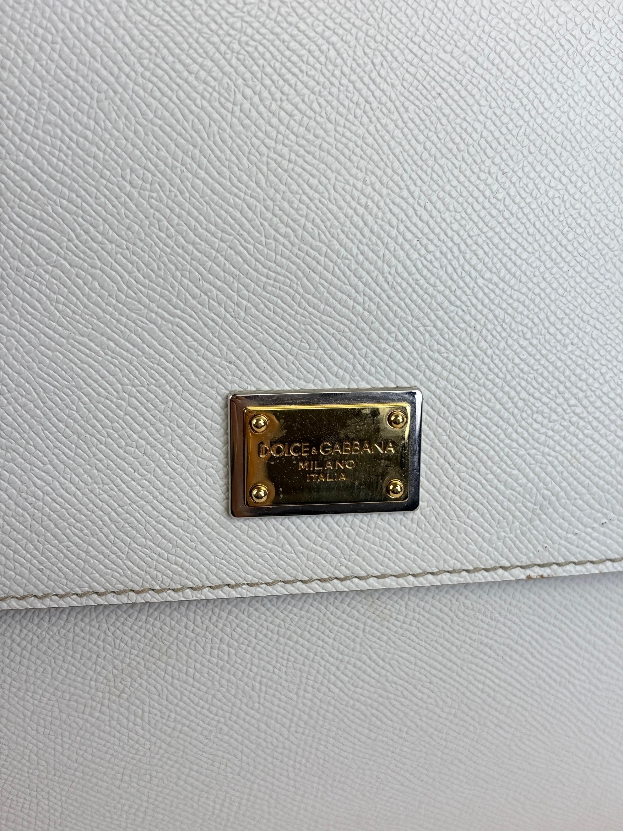 Dolce & Gabbana white Sicily Dauphine Medium Bag
